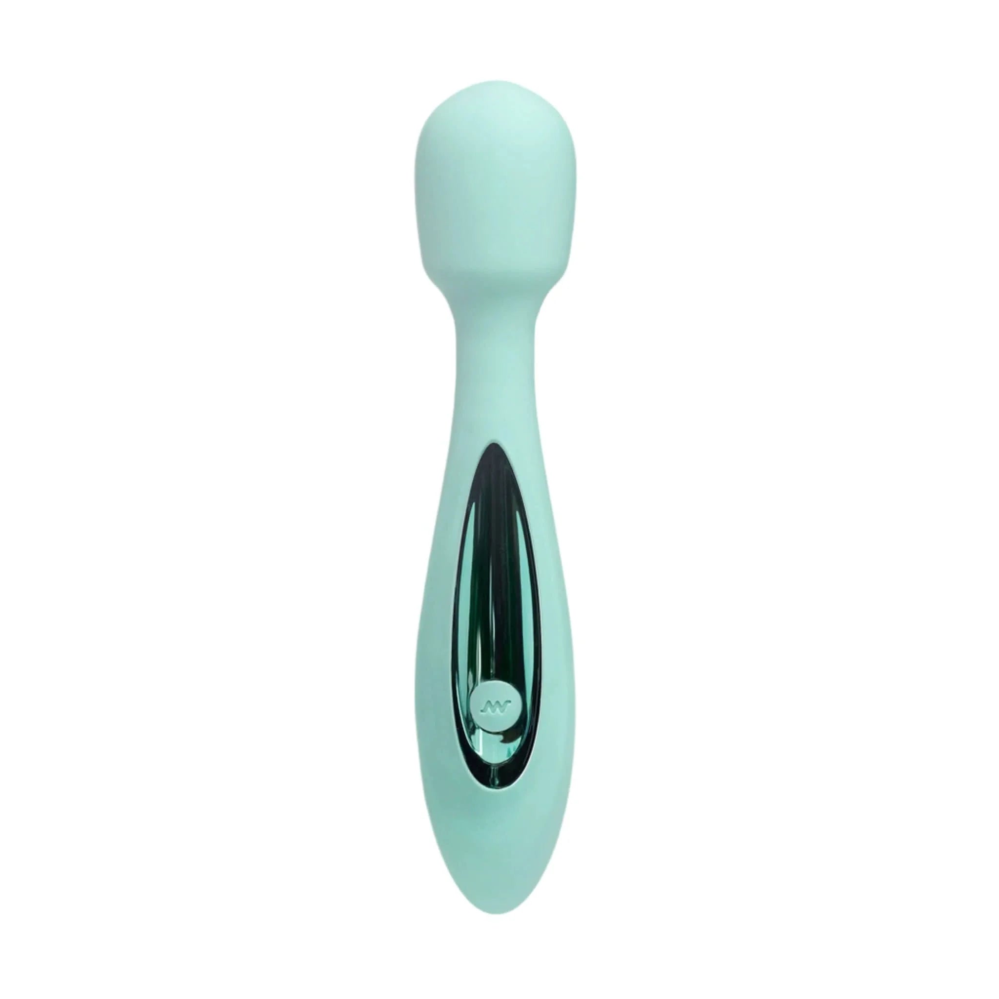 The JIMMYJANE® Canna™ Electric Massager is a light blue, wand-shaped device with a rounded tip, black control panel, and powerful motor for soothing relaxation.