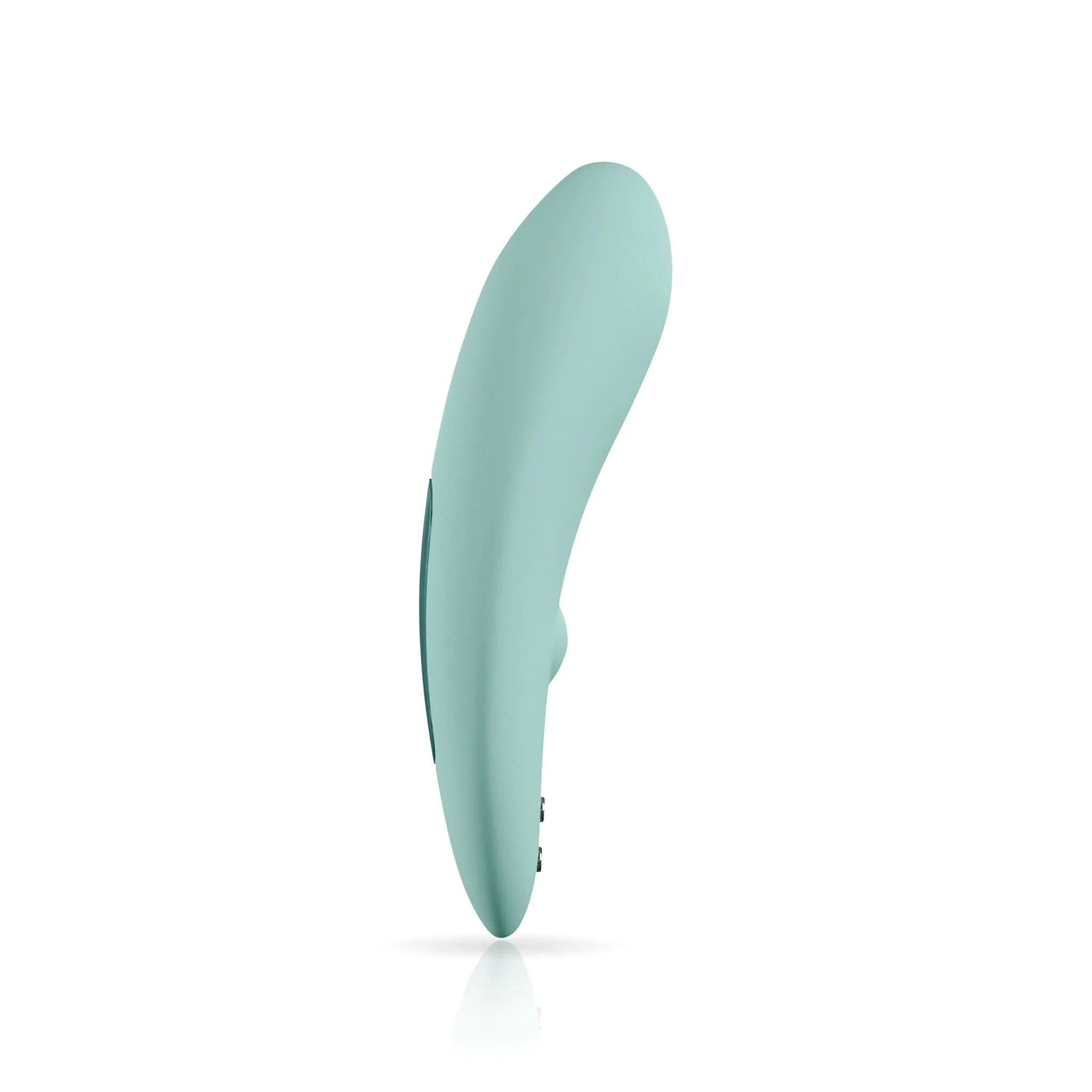 The JIMMYJANE® Ascend 3® is a light blue, curved silicone personal massager with a flexible design, shown standing upright against a white background.