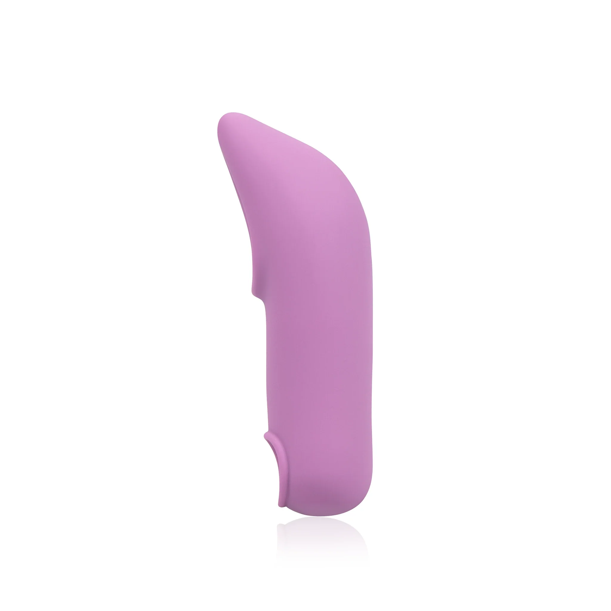 The JIMMYJANE® Chroma™ Mini Sleeve 1, a pink bullet vibrator with a curved ergonomic design and waterproof silicone sleeve, is displayed on a white background.