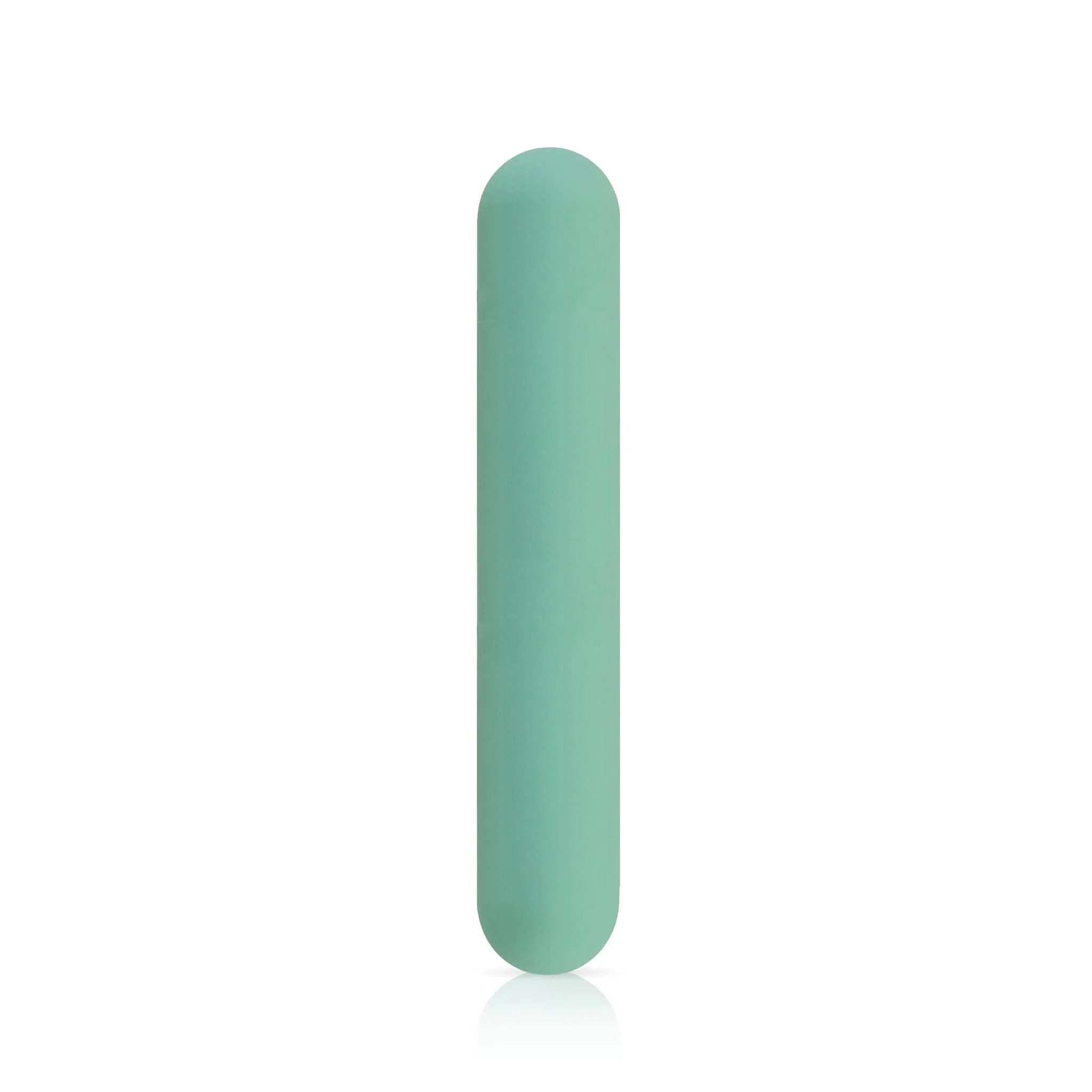 The JIMMYJANE® Chroma™ Sleeve 3 is a green, cylindrical bullet vibrator with rounded ends, shown upright against a white background and featuring a smooth silicone sleeve for comfort.