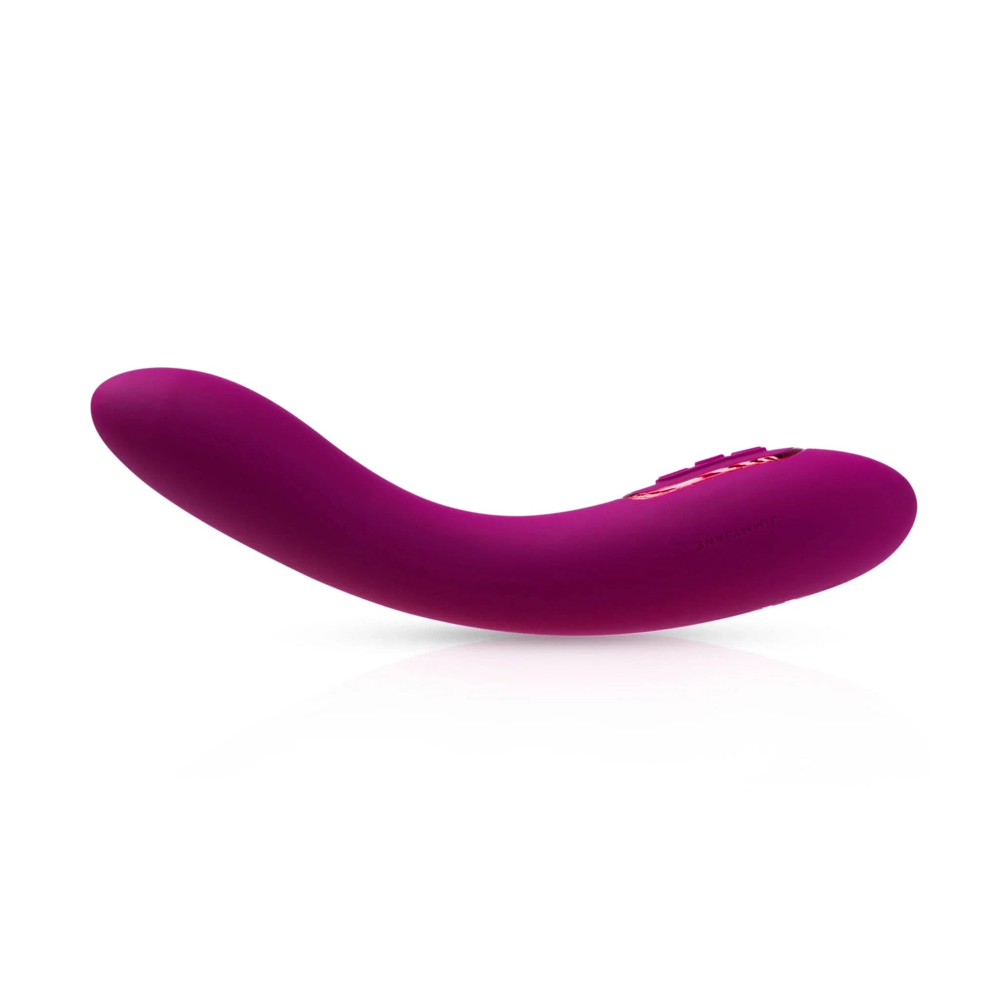 The JIMMYJANE® Solis™ Form 6® is a curved, purple silicone personal massager with an ergonomic design and smooth surface, shown on a white background.