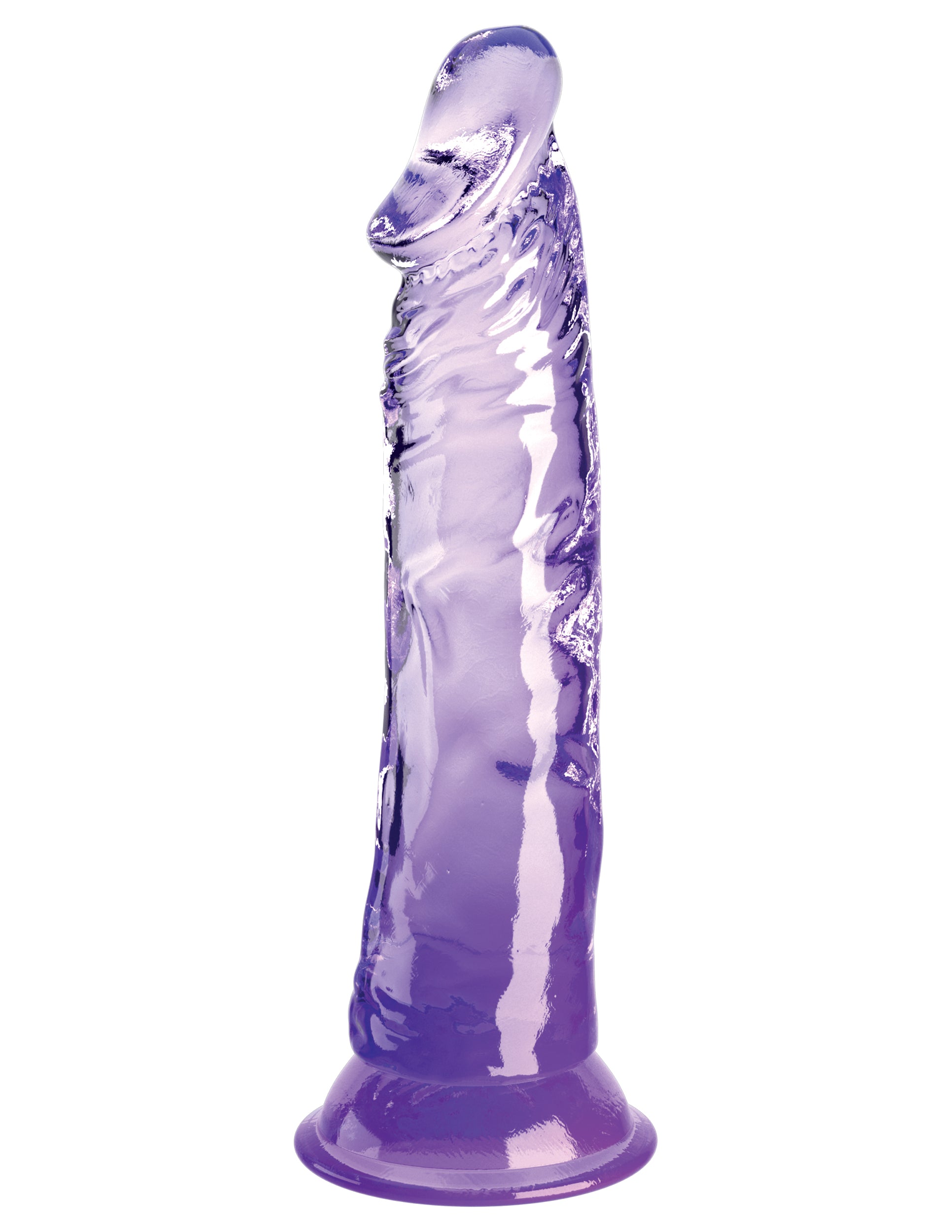 King Cock Clear 8" - Cock Purple