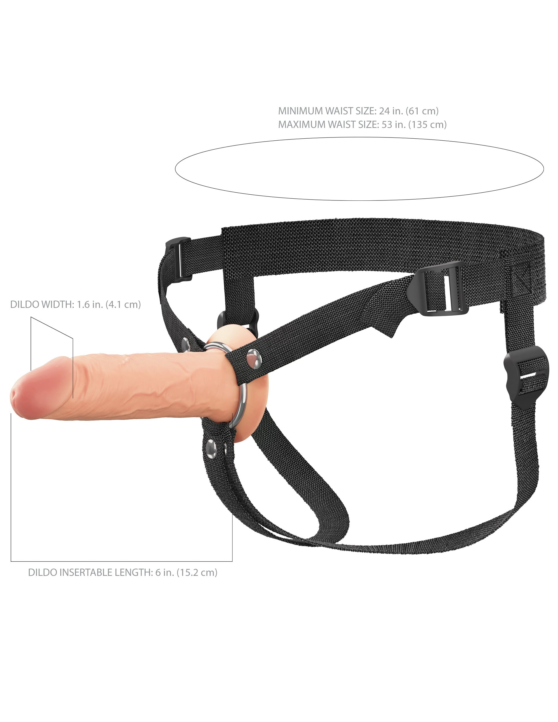 6" Hollow Silicone Strap-On™
