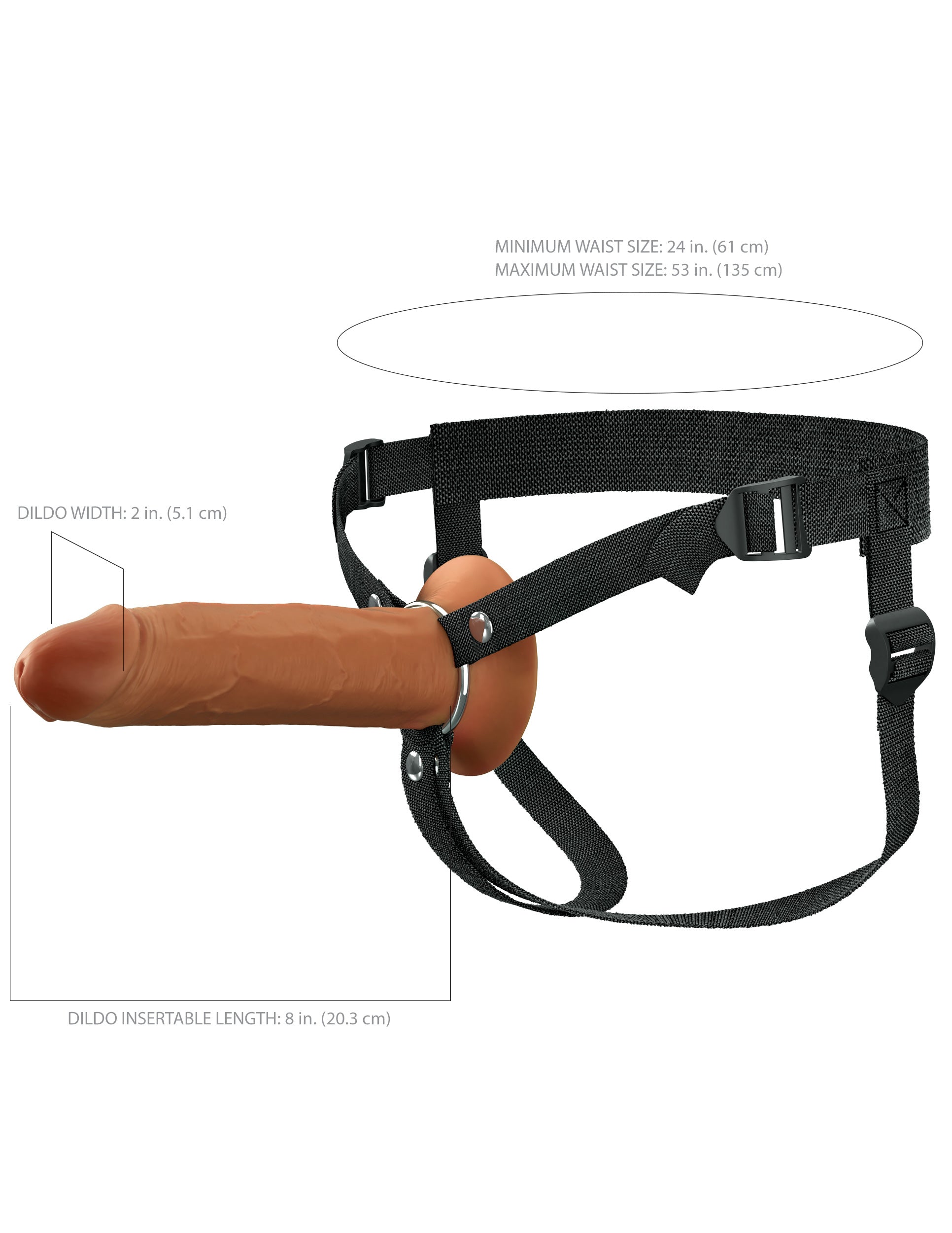 8" Hollow Silicone Strap-On™