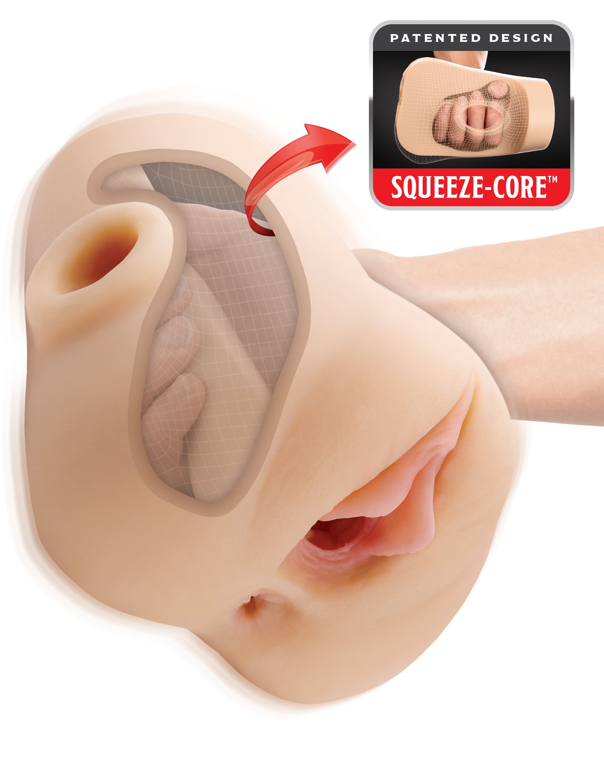 Double Pounder Vibrating Squeeze Stroker