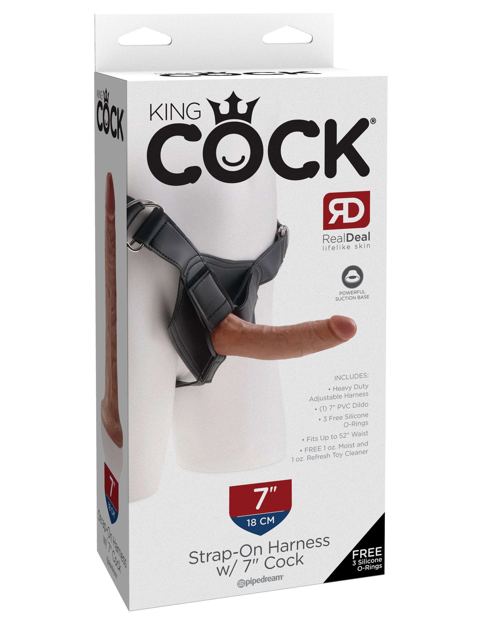 King Cock Strap on Harness with 7" Cock
