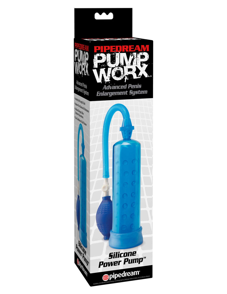 Pump Worx Silicone Power Pump Blue Pipedream Products