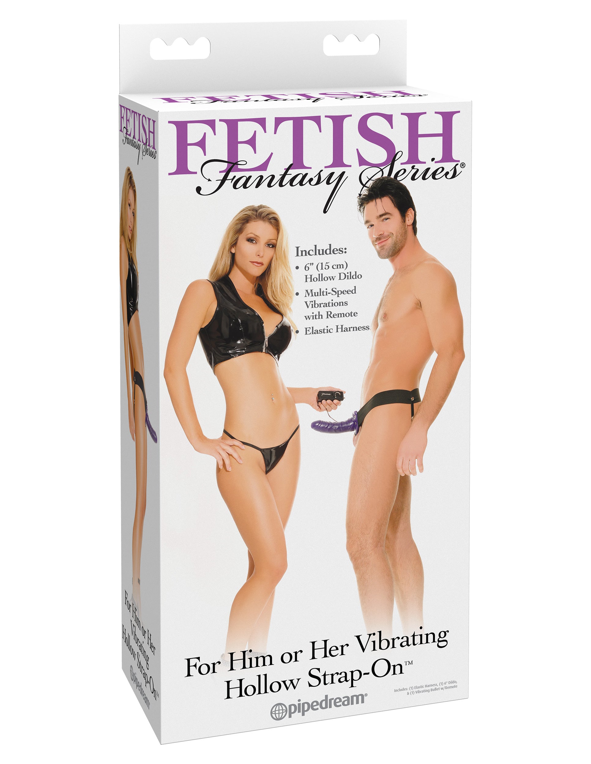 Fetish Fantasy Series - For Him or Her Vibrating Hollow Strap-On