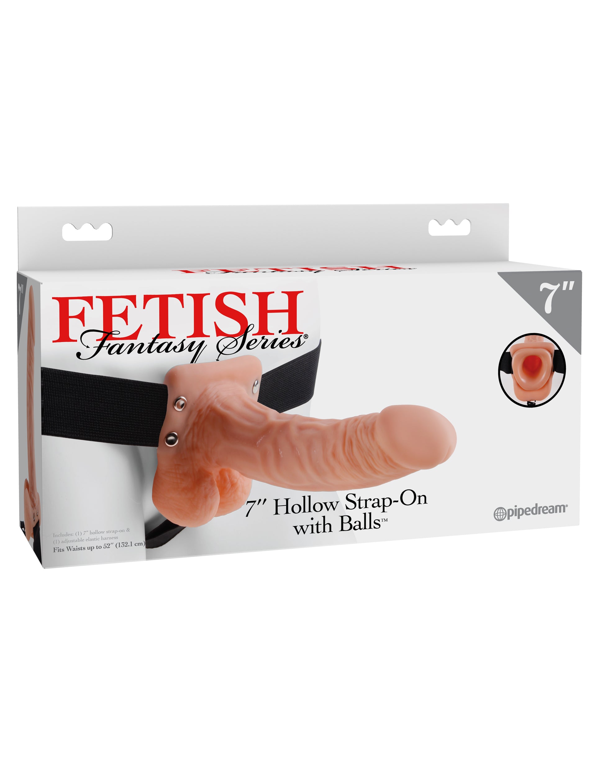 Fetish Fantasy Series - 7" Hollow Strap-On with Balls