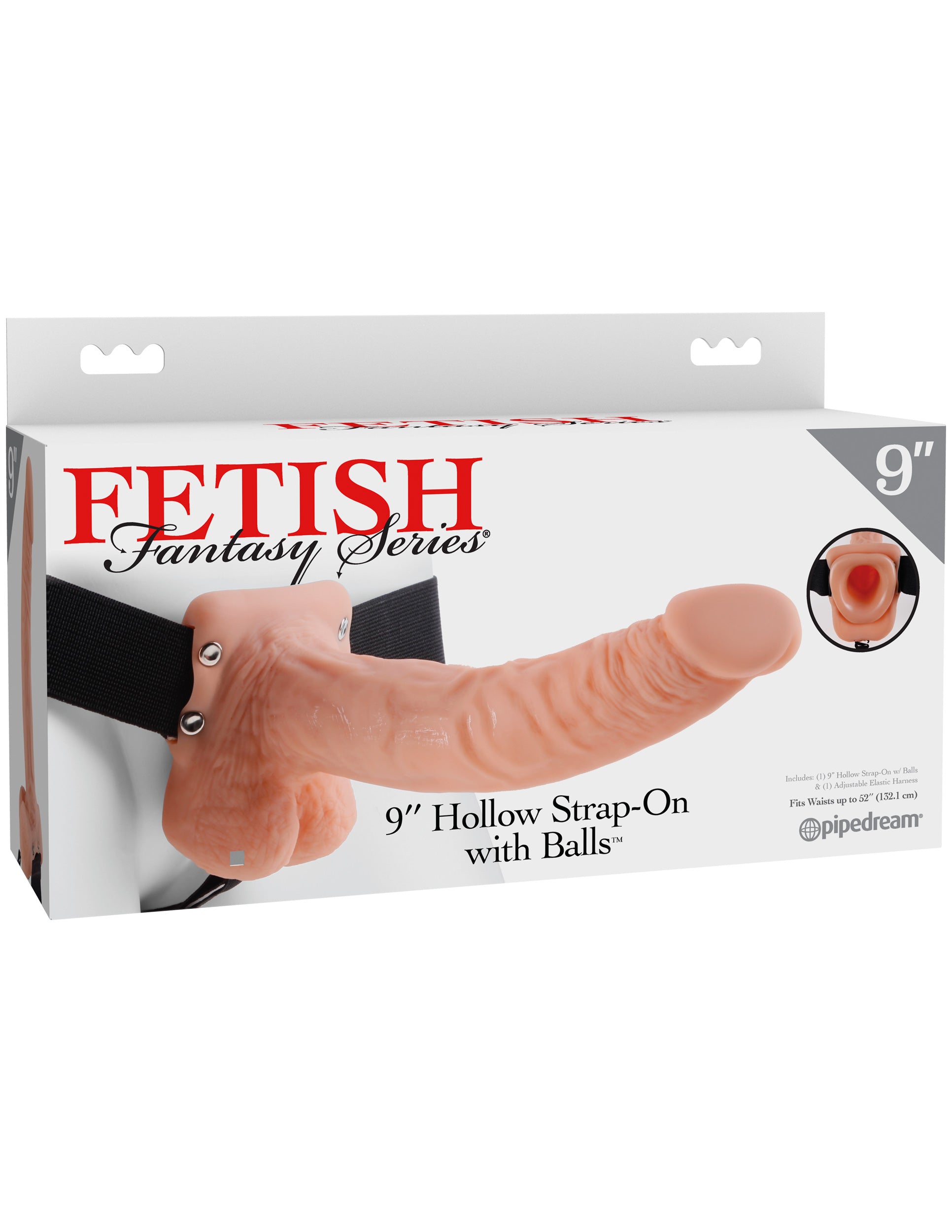 Fetish Fantasy Series - 9" Hollow Strap-On with Balls