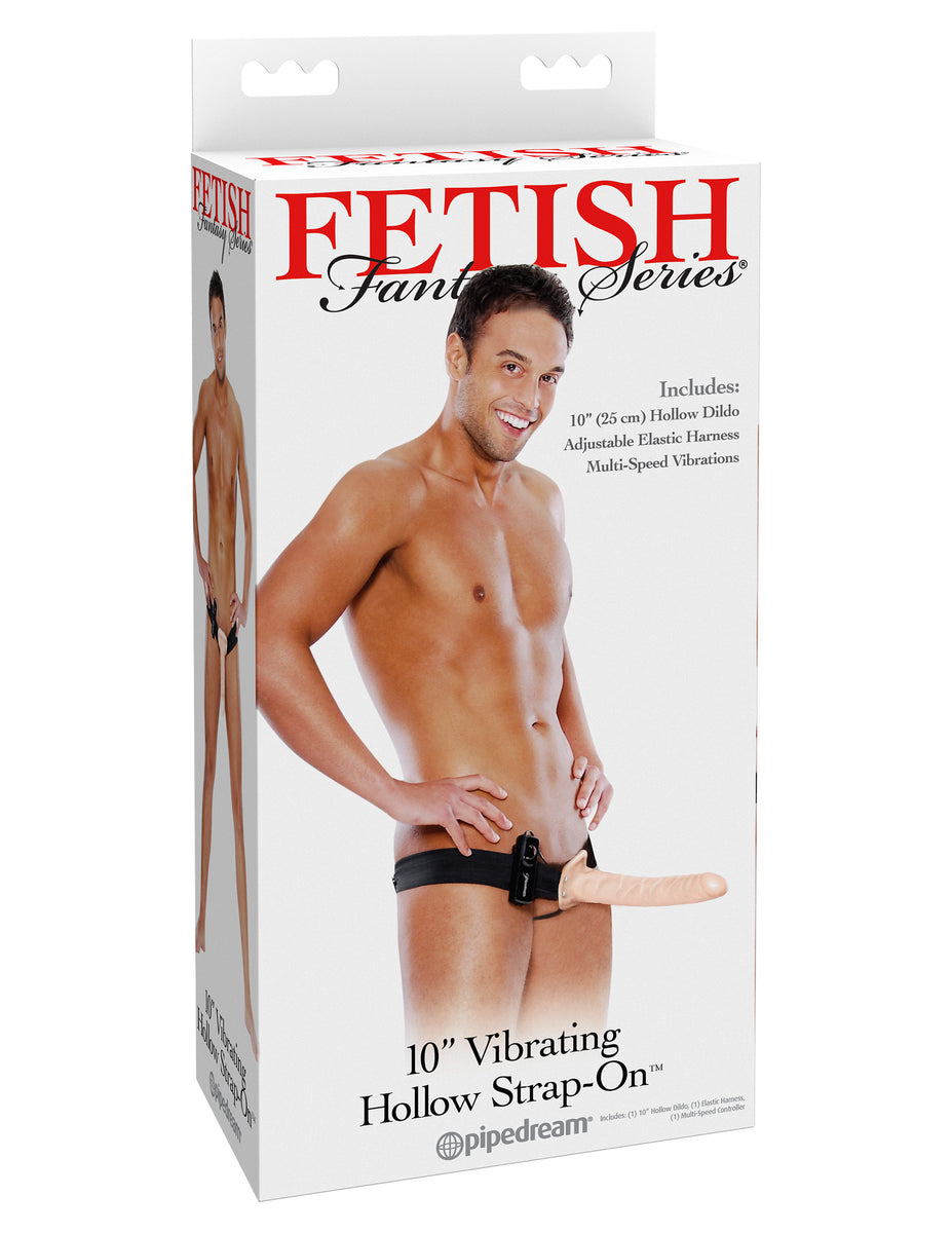 Fetish Fantasy Series® 10 Vibrating Hollow Strap-On - Light/Black –  Pipedream Products