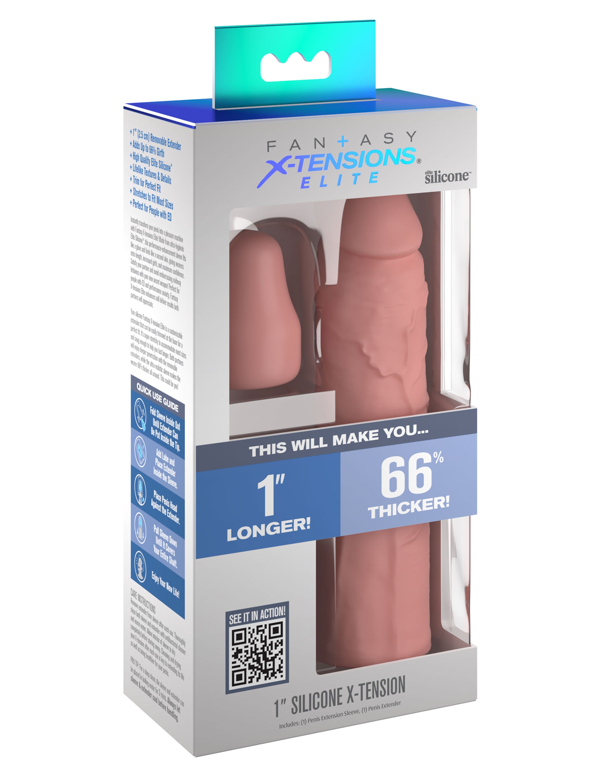 Fantasy X-tensions Elite - 1" Silicone X-tension - Light