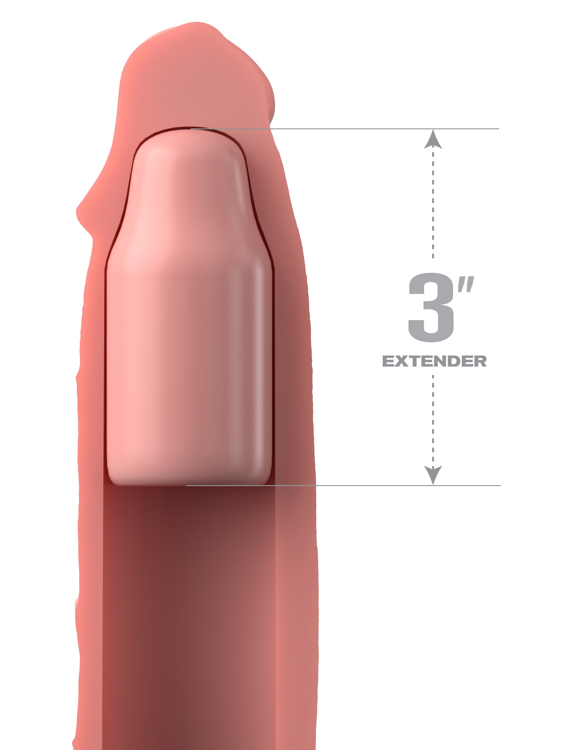 Fantasy X-tensions Elite - 3" Silicone Mega X-tension - Light