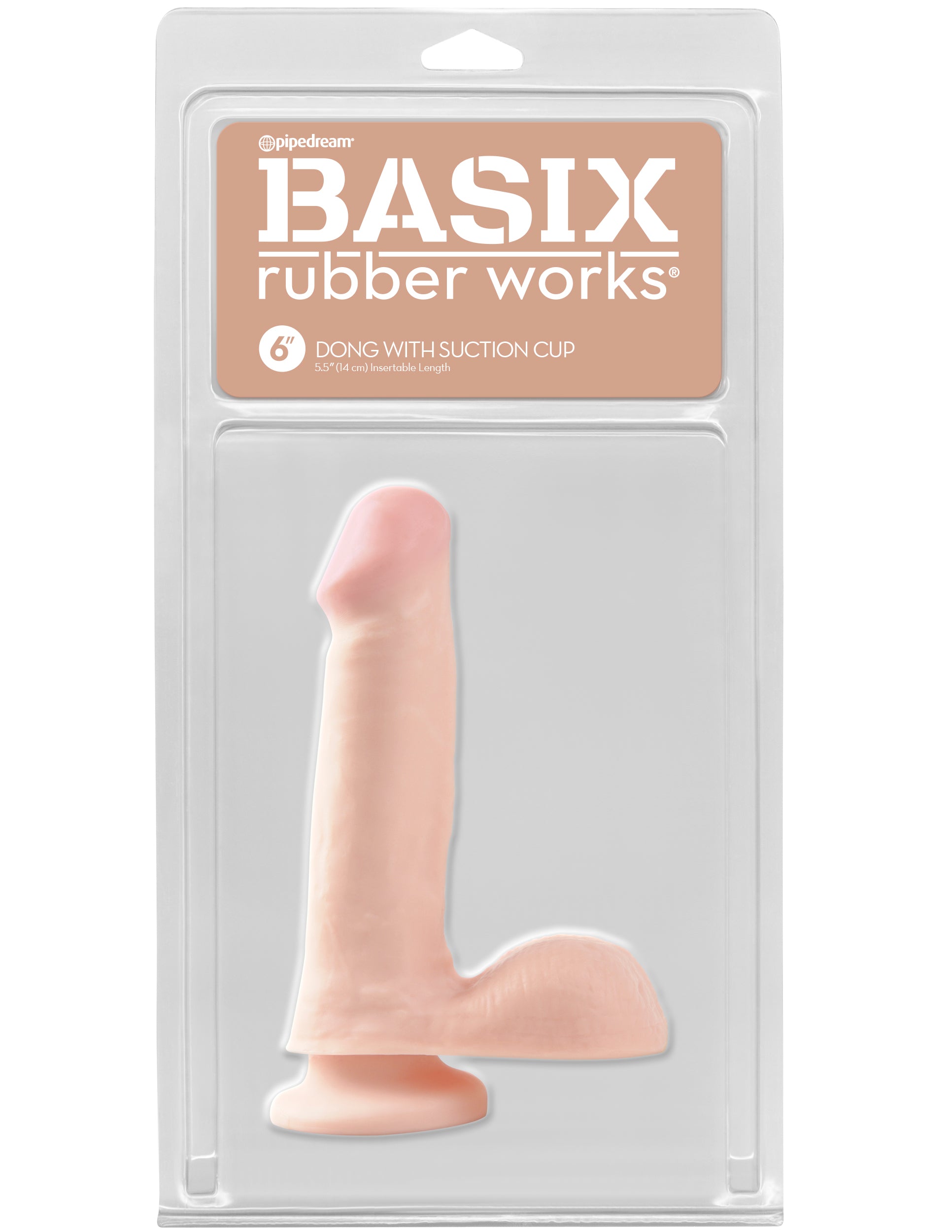 Basix - 6" Dong with Suction Cup