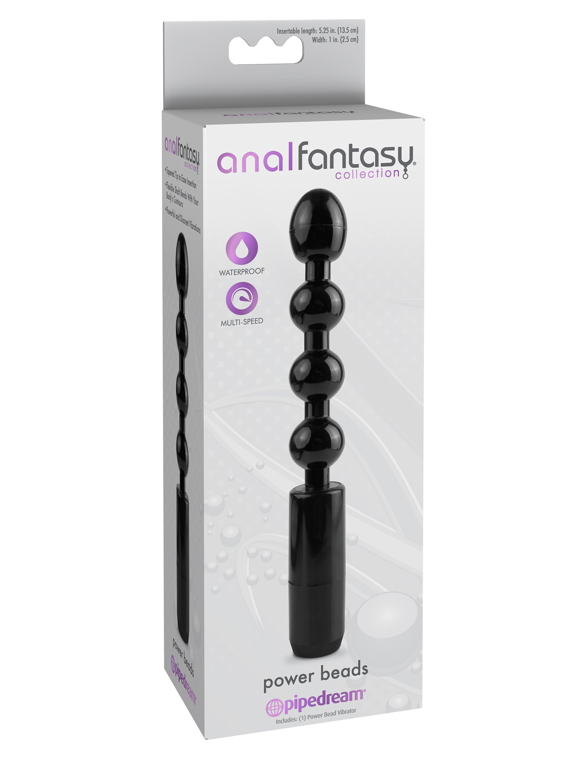 Anal Fantasy Collection Power Beads - Black Pipedream Products Anal Fantasy Collection Power Beads - Black Pipedream Products