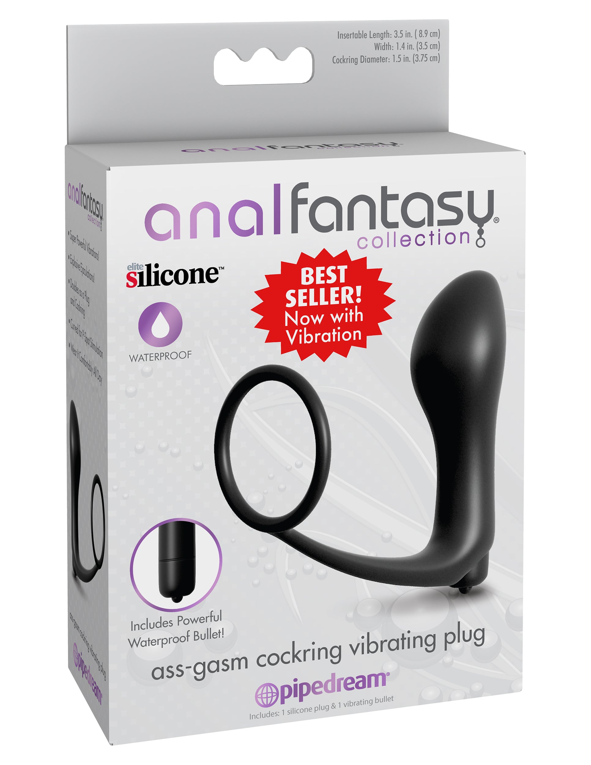 Anal Fantasy Collection - Ass-Gasm® Cock Ring Vibrating Plug