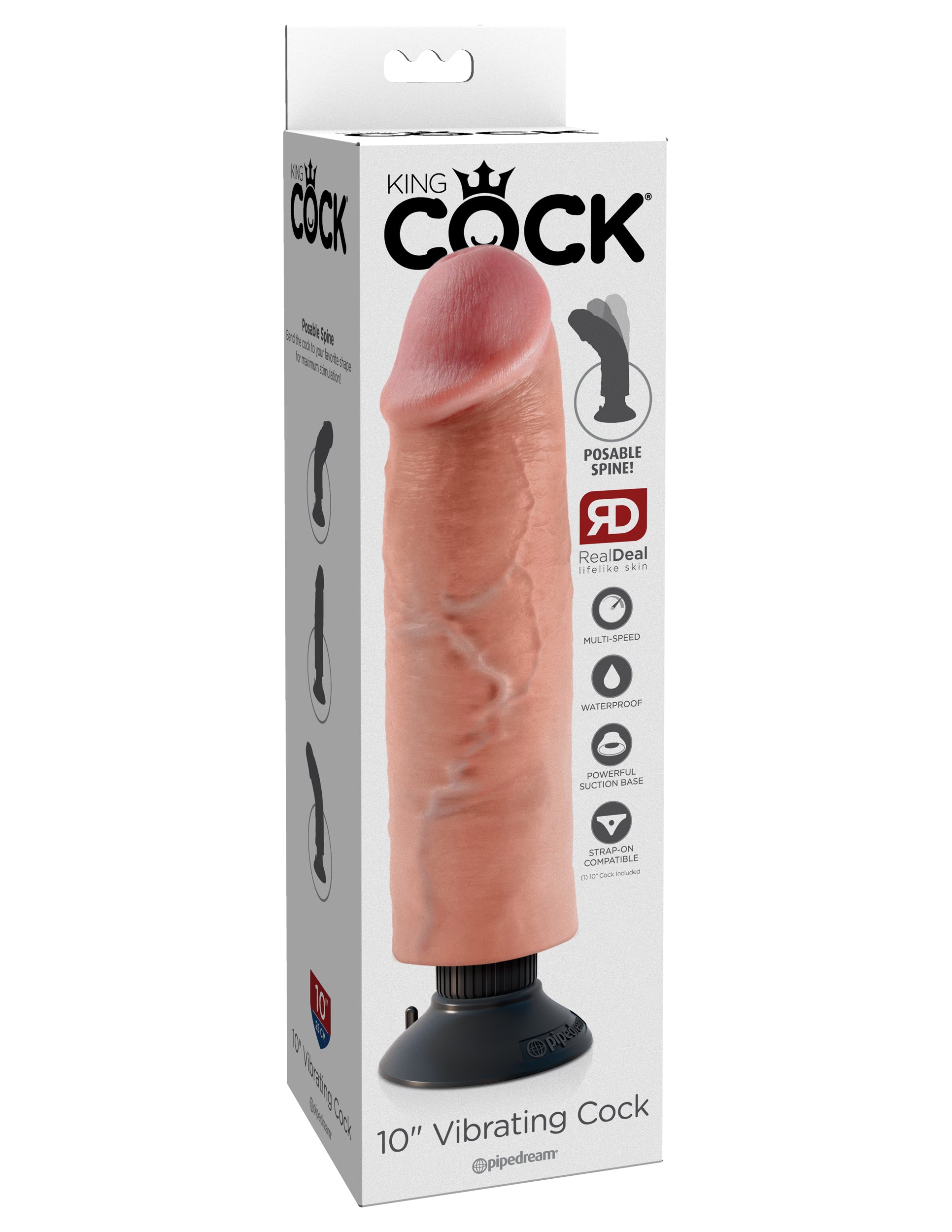 King Cock 10" Vibrating Cock - Light Pipedream Products King Cock 10" Vibrating Cock - Light Pipedream Products