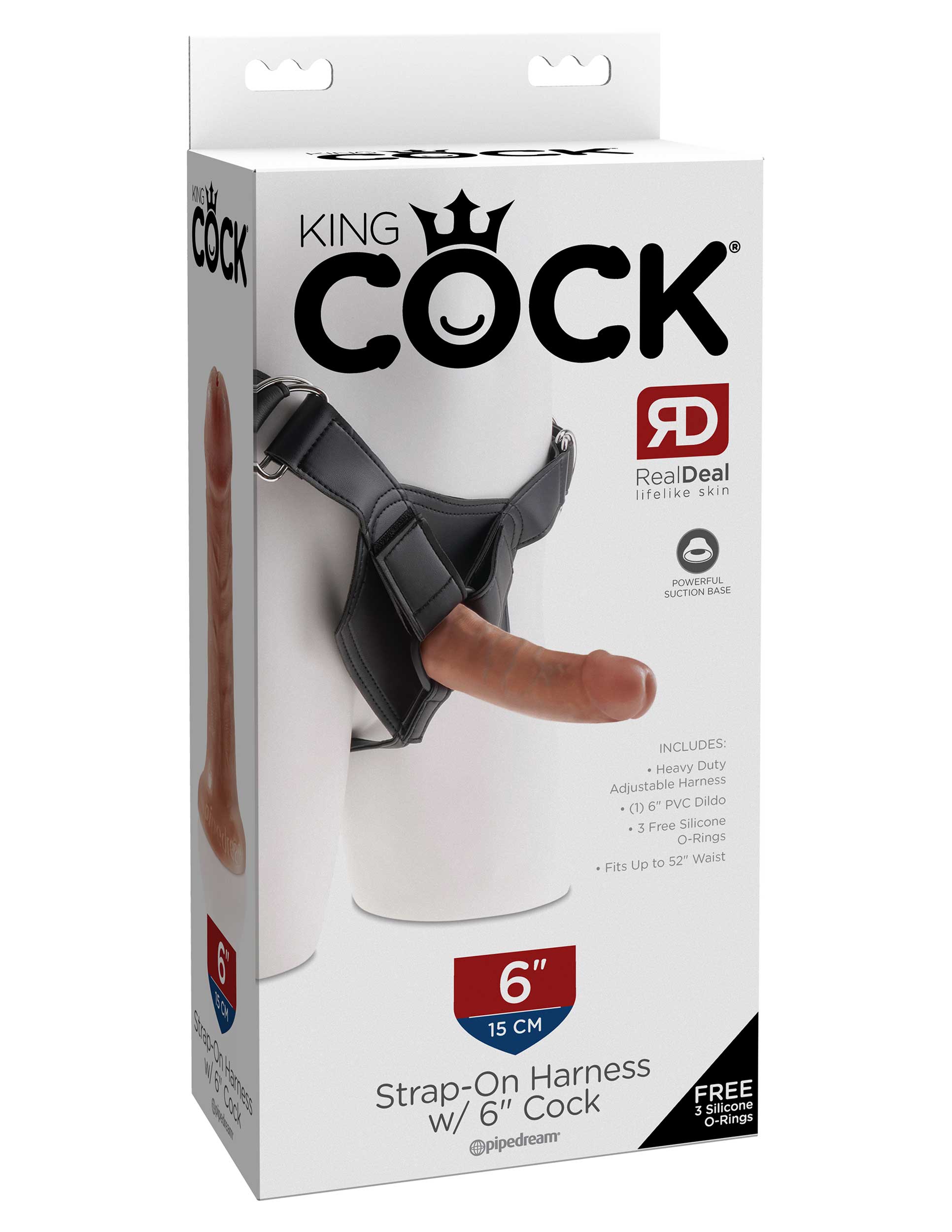 King Cock Strap on Harness with 6" Cock