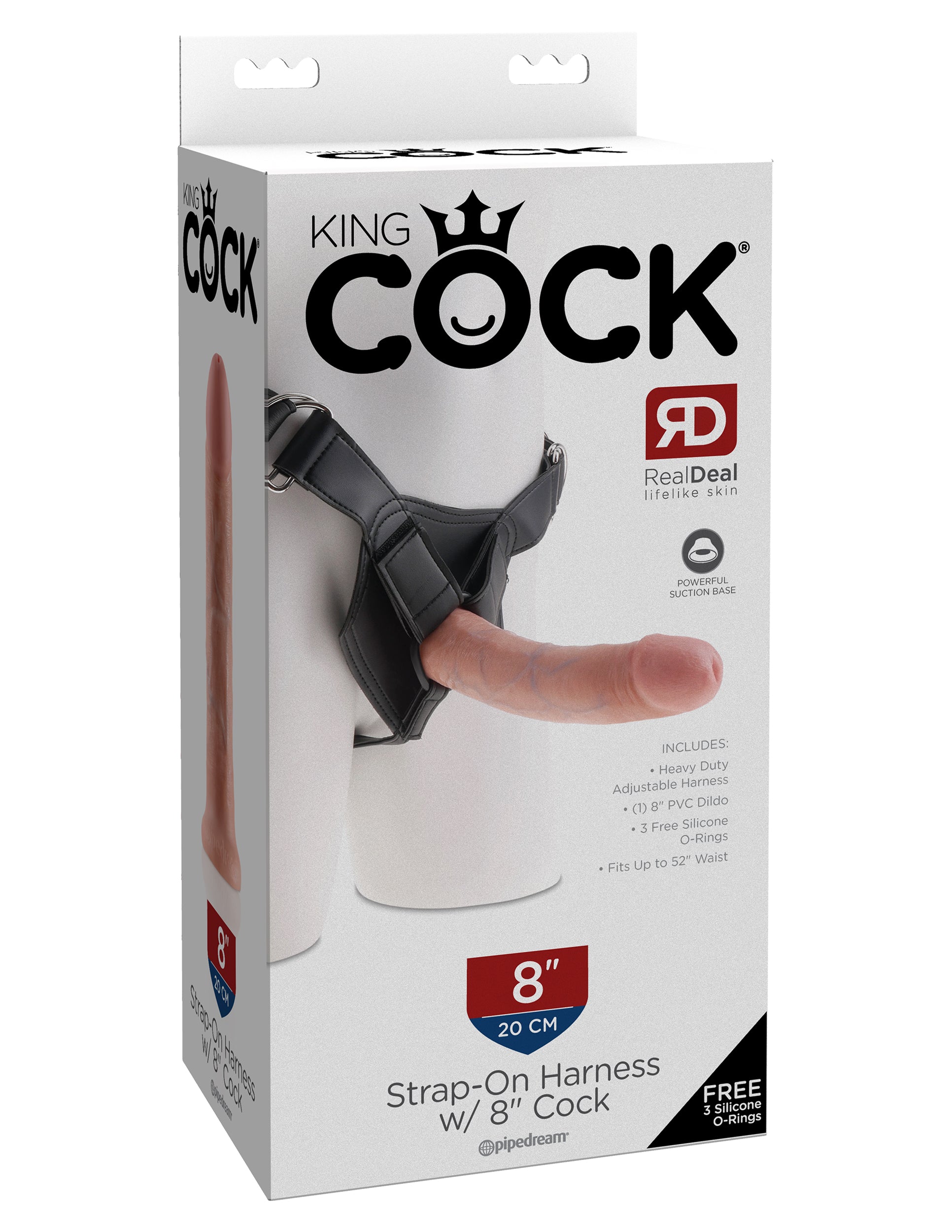 King Cock Strap on Harness with 8" Cock