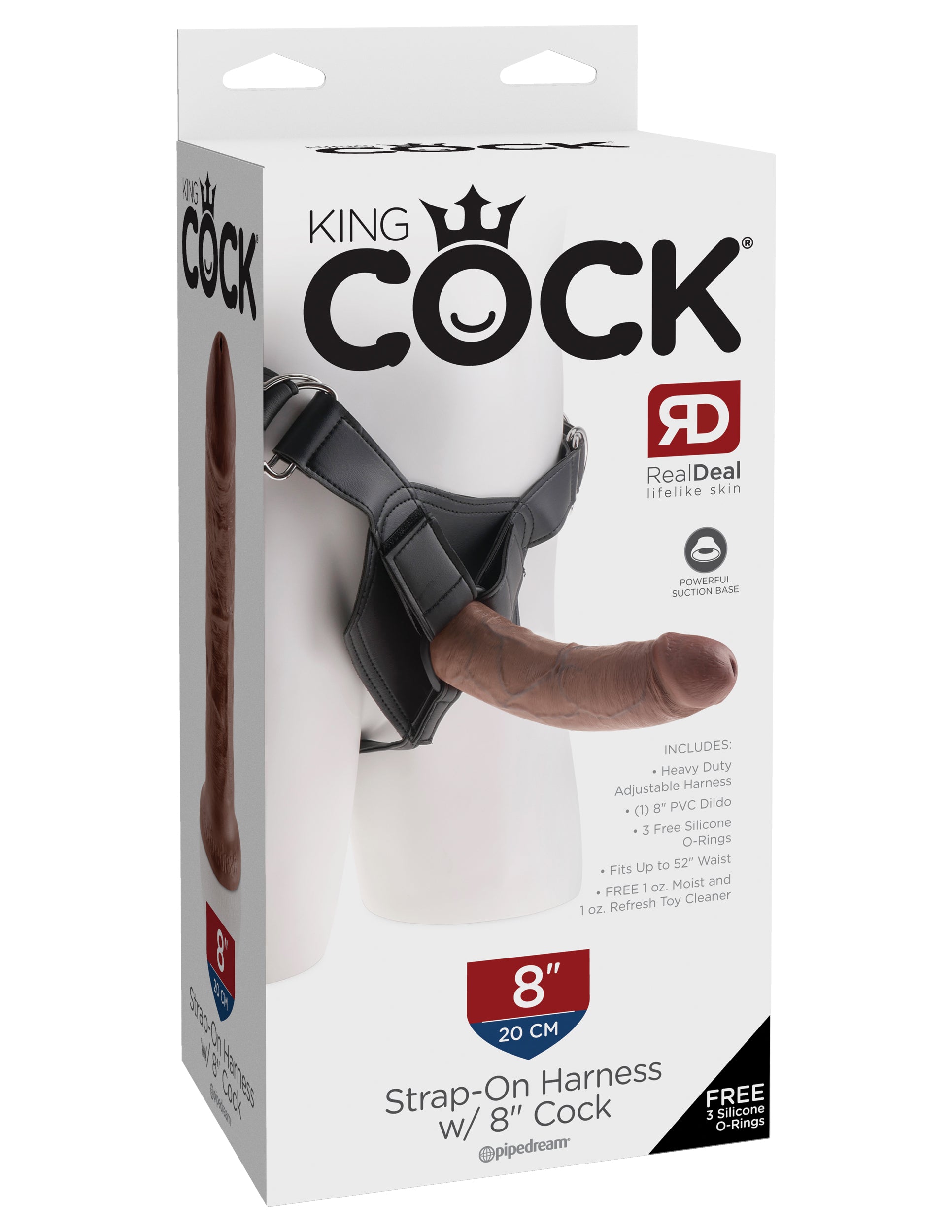 King Cock Strap on Harness with 8" Cock