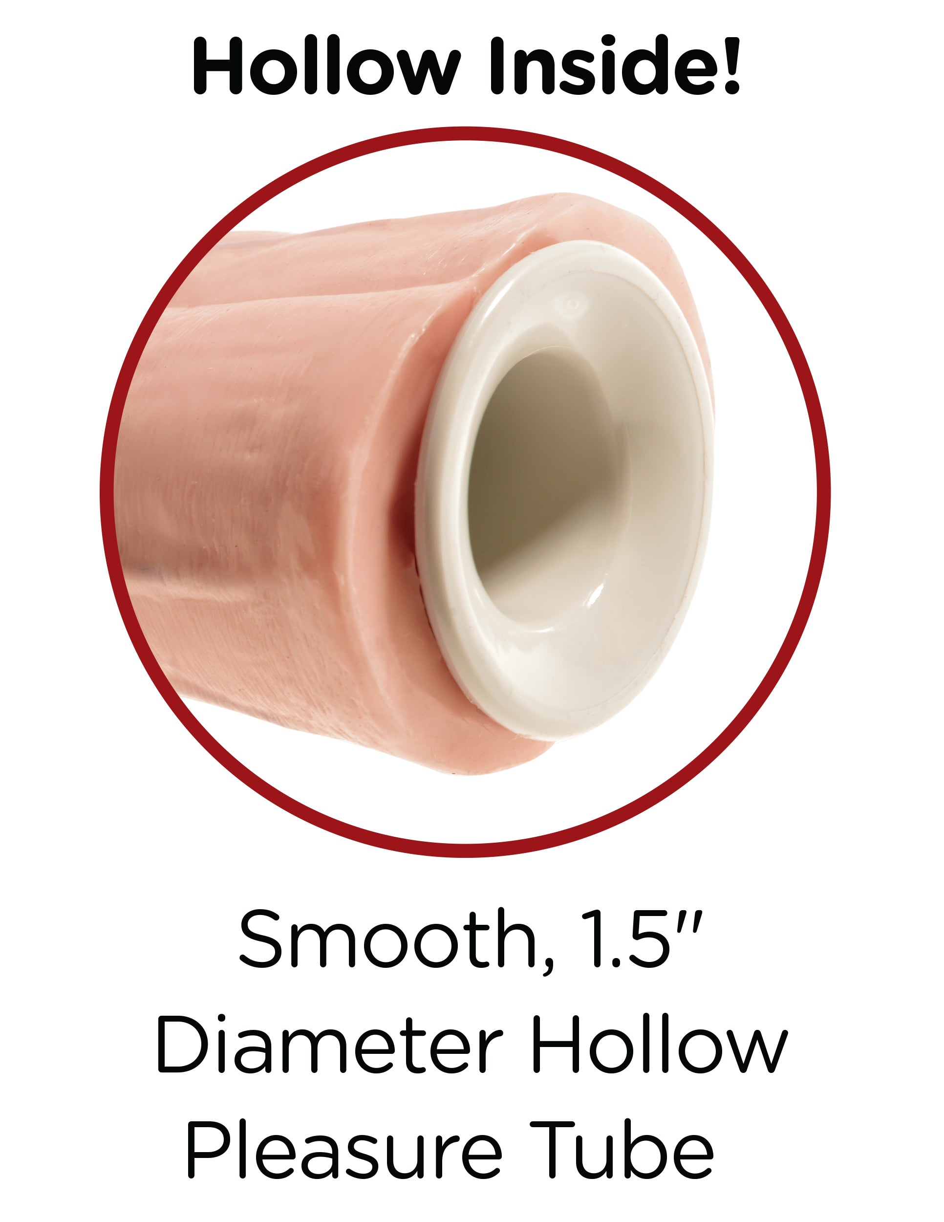 King Cock 11" Two Cocks One Hole Hollow Strap on Suspender System