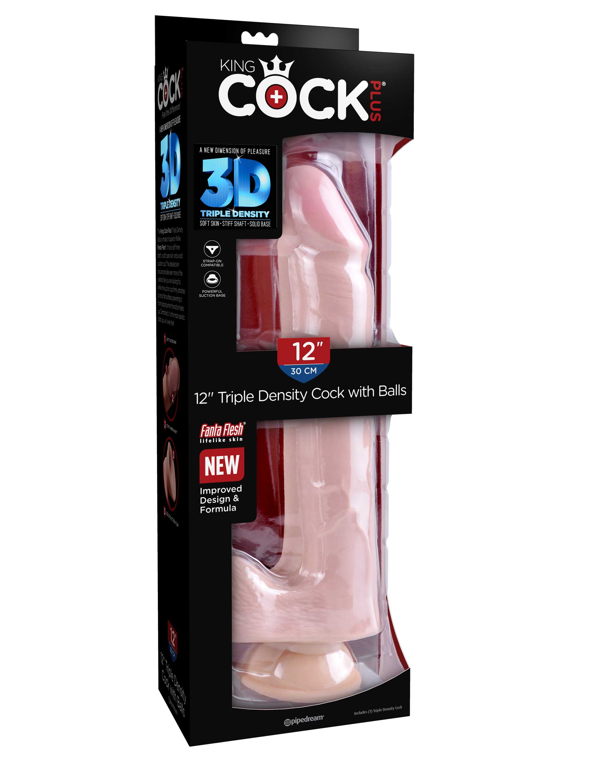 King Cock Plus 12" Triple Density Cock with Balls