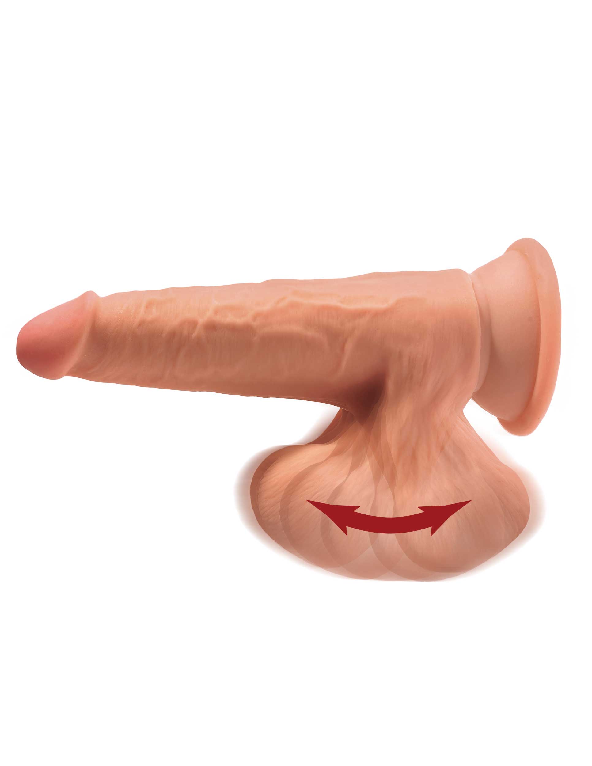 King Cock Plus 7" Triple Density Cock With Swinging Balls