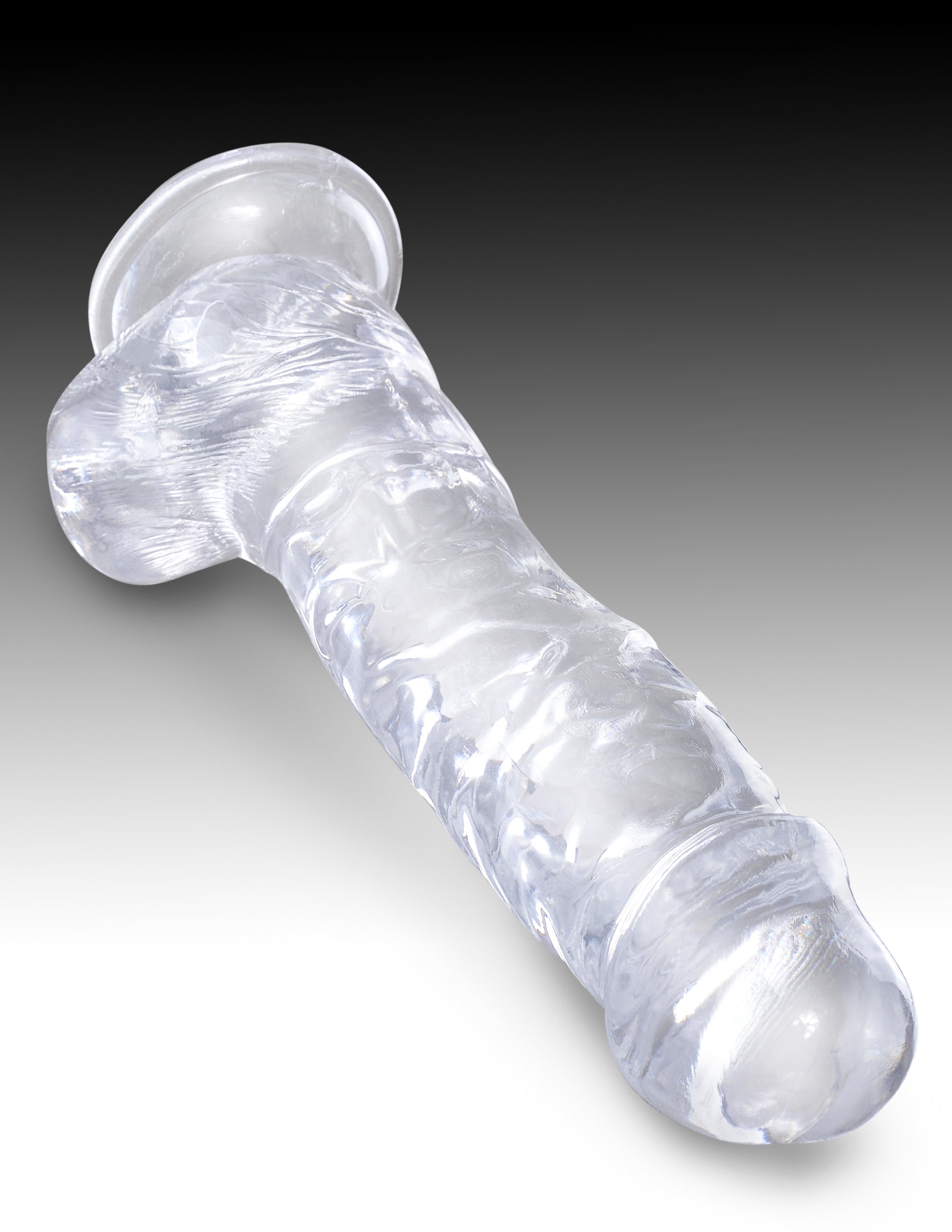 King Cock Clear 8" Cock with Balls