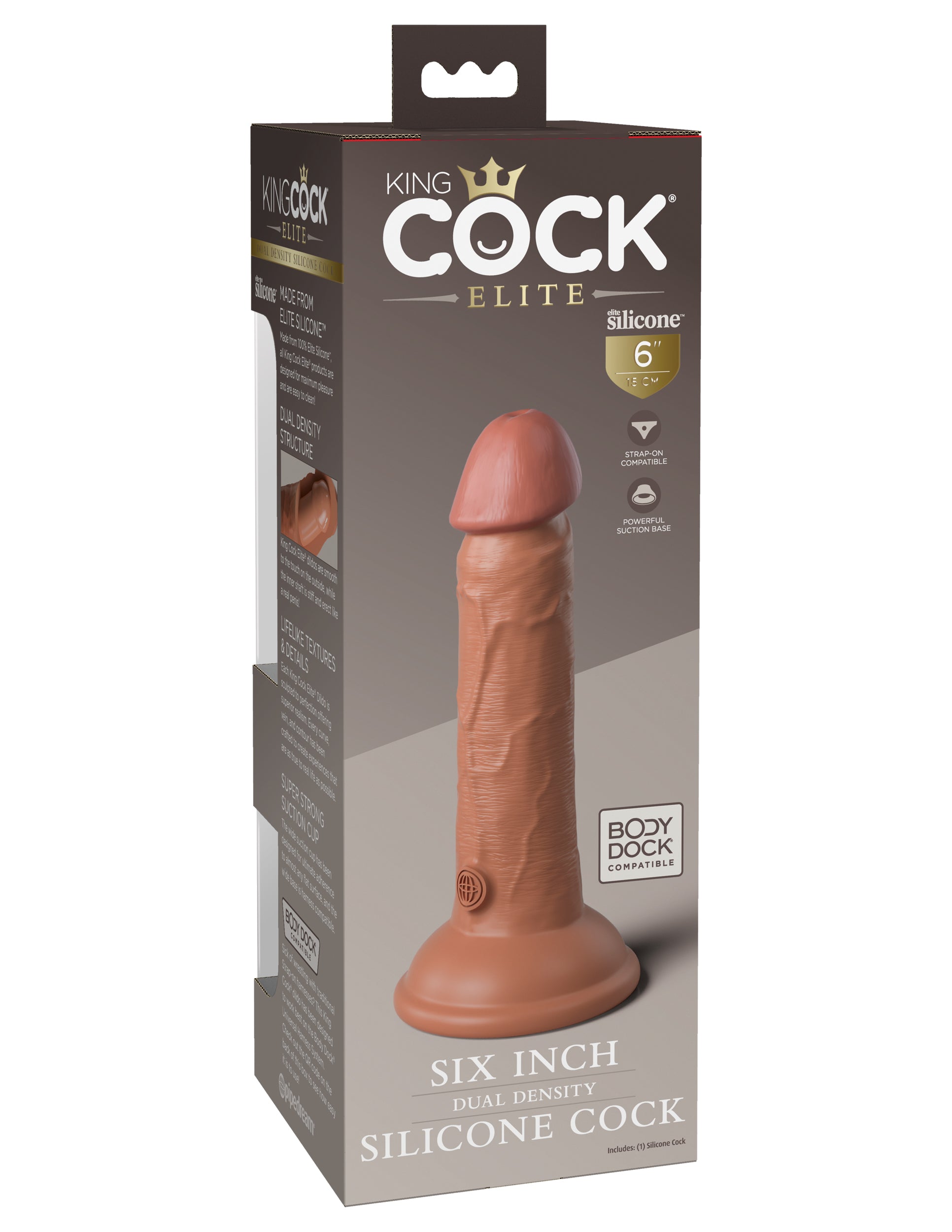 King Cock Elite 6" Silicone Dual Density Cock