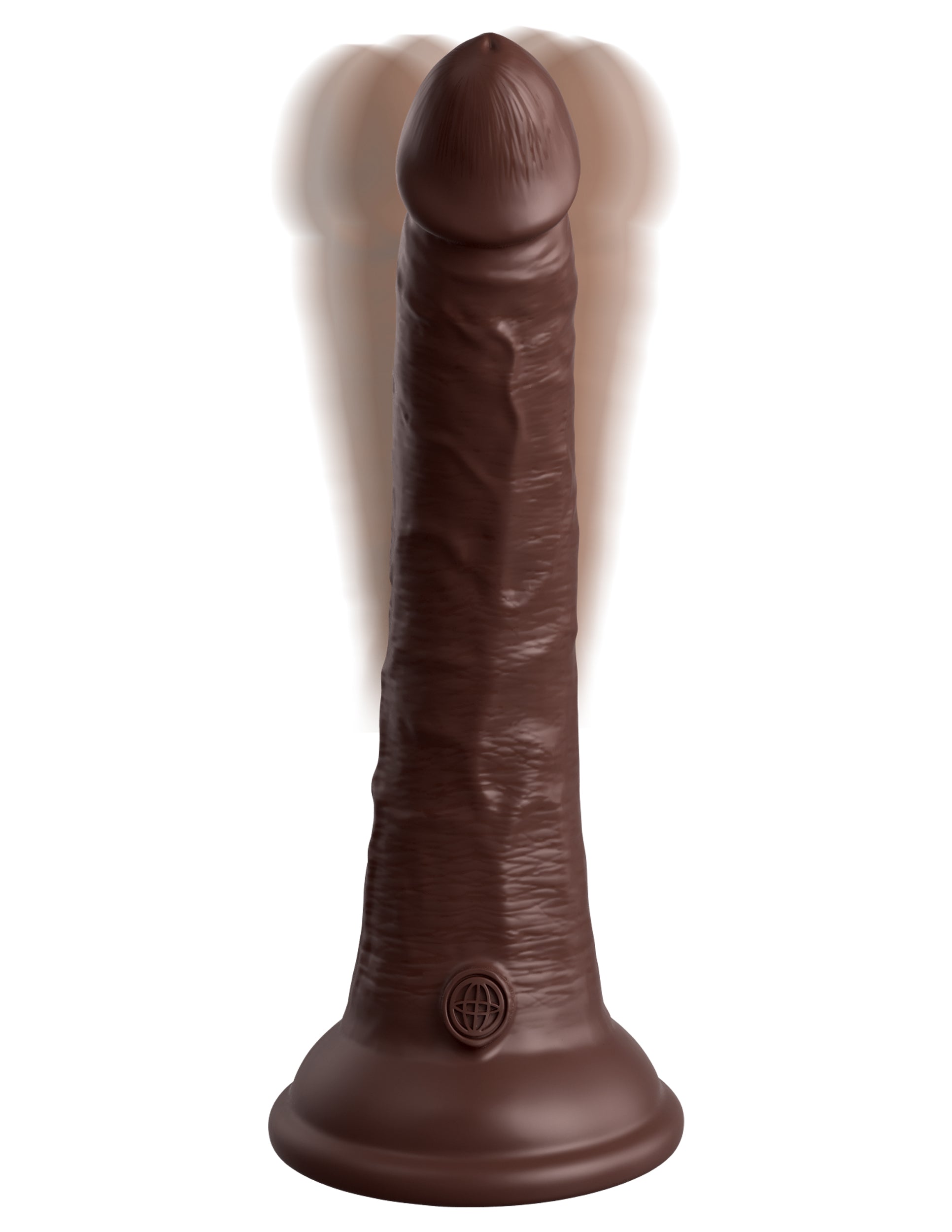 King Cock Elite 7" Vibrating Silicone Dual Density Cock with Remote