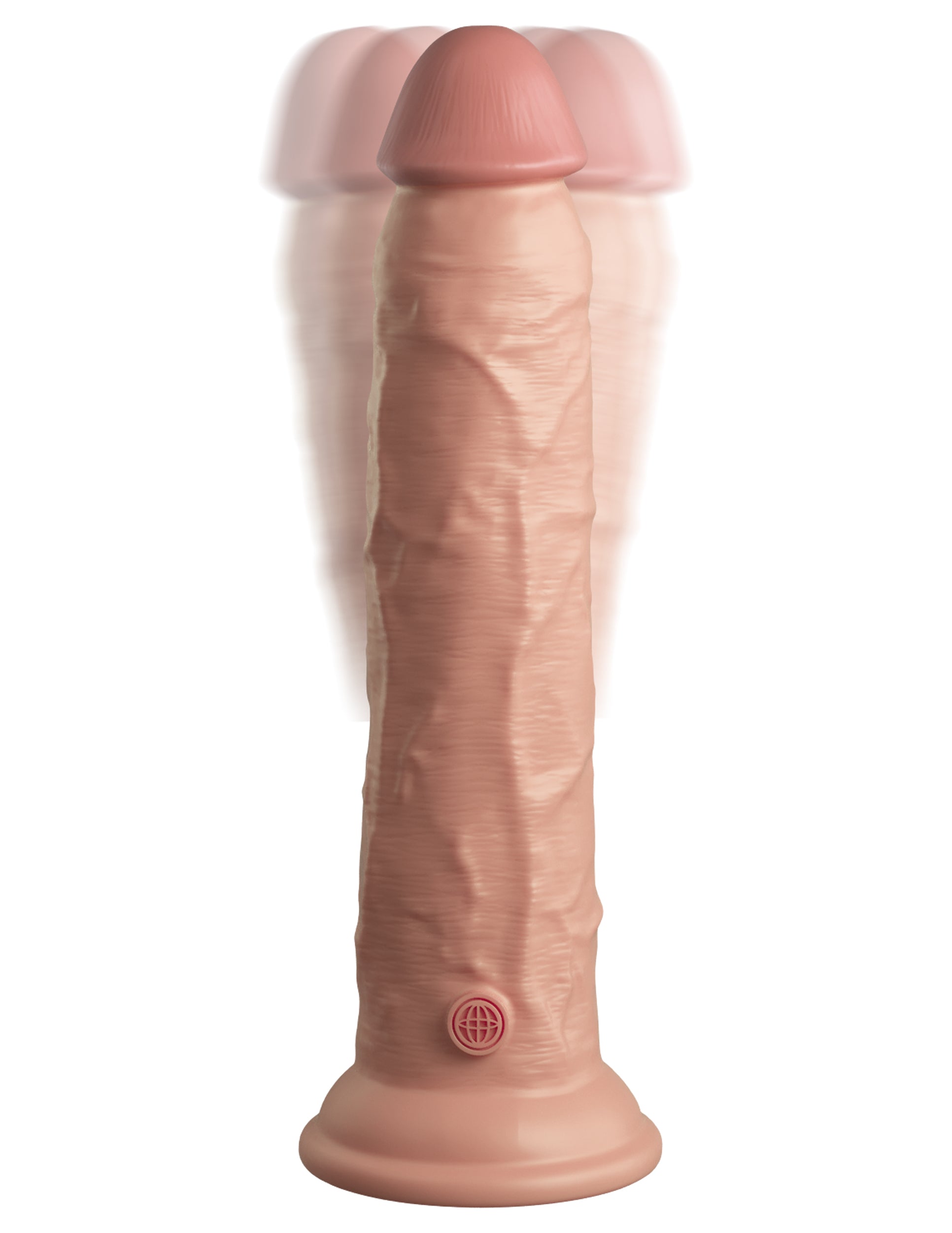 King Cock Elite 9" Vibrating Silicone Dual Density Cock with Remote
