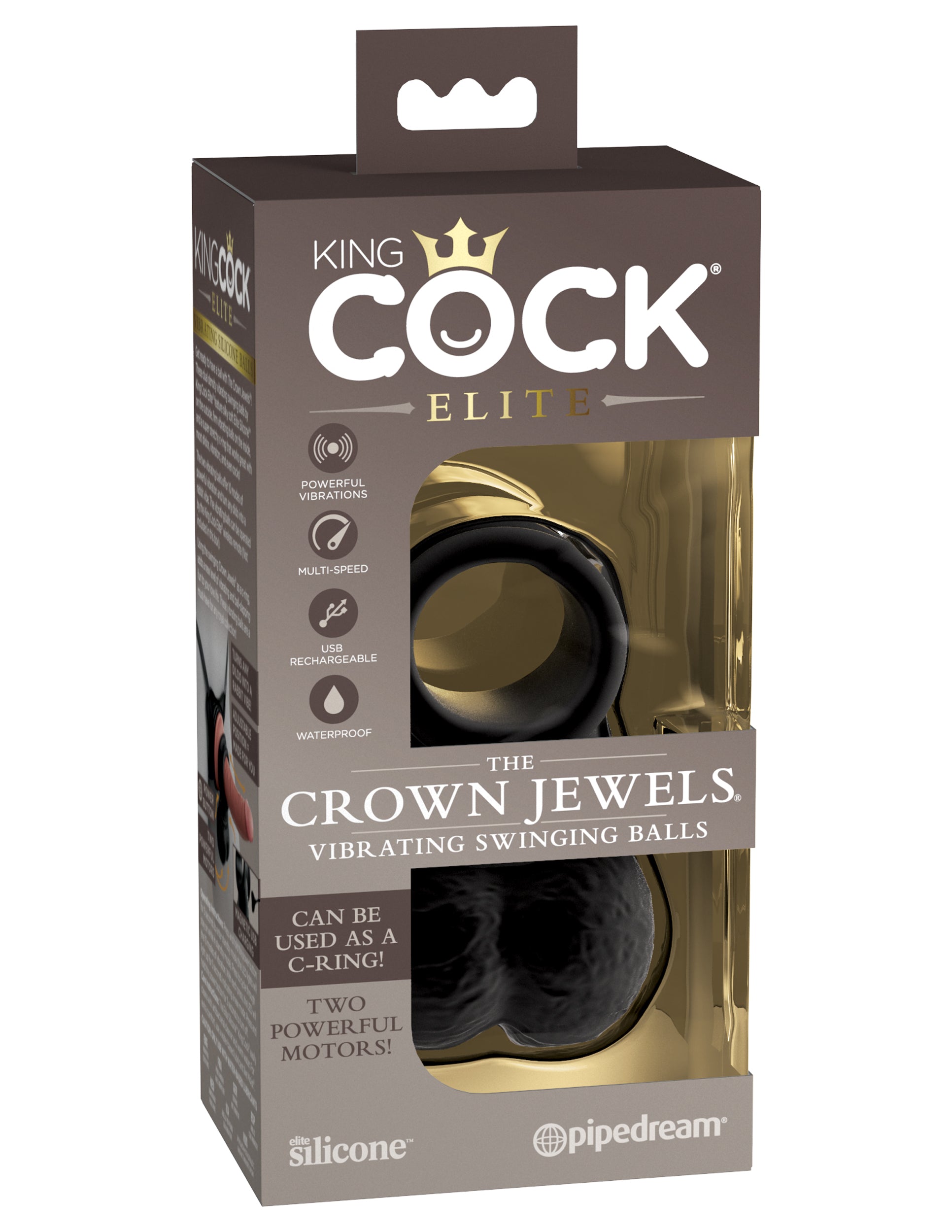 King Cock Elite The Crown Jewels Vibrating Swinging Balls