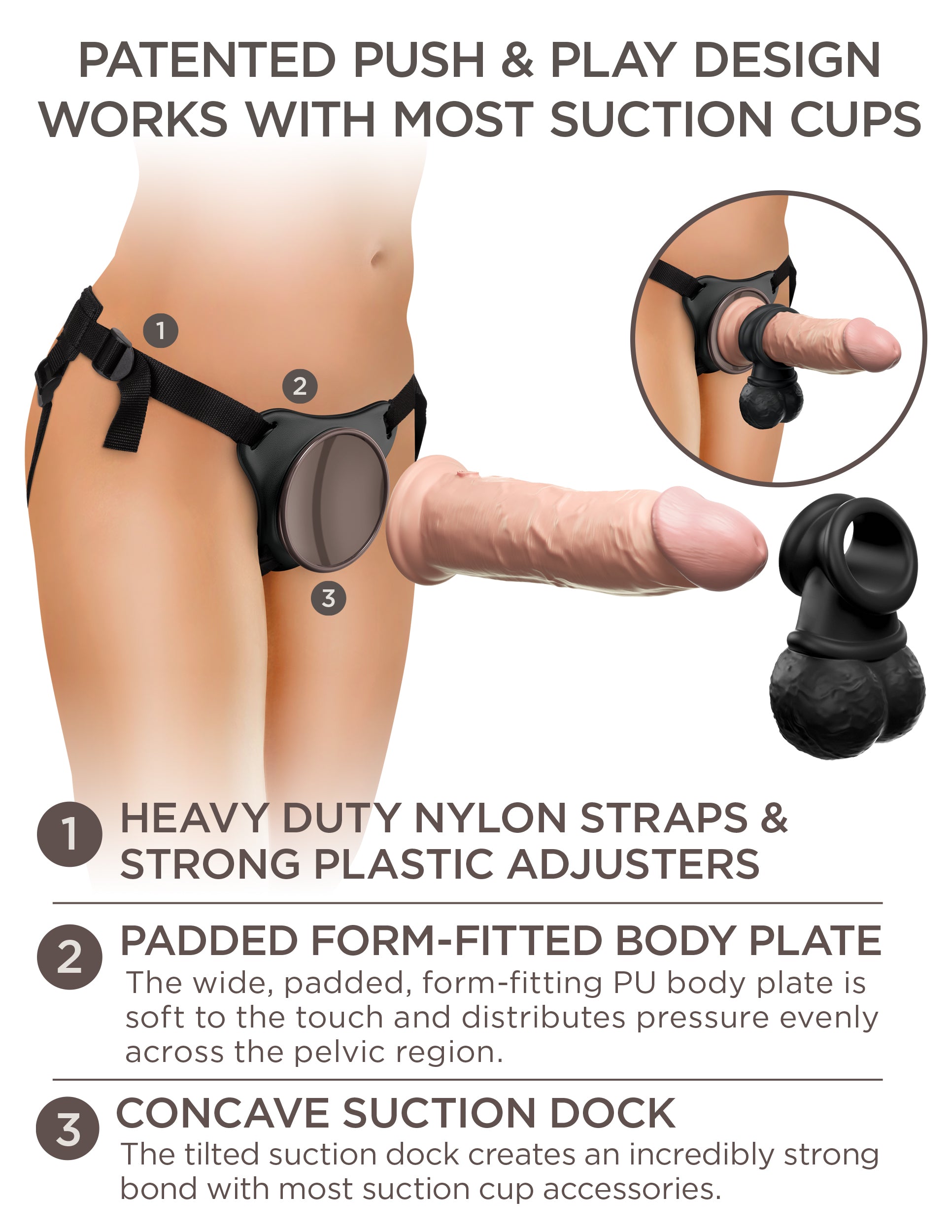 King Cock Elite Deluxe Silicone Body Dock Kit