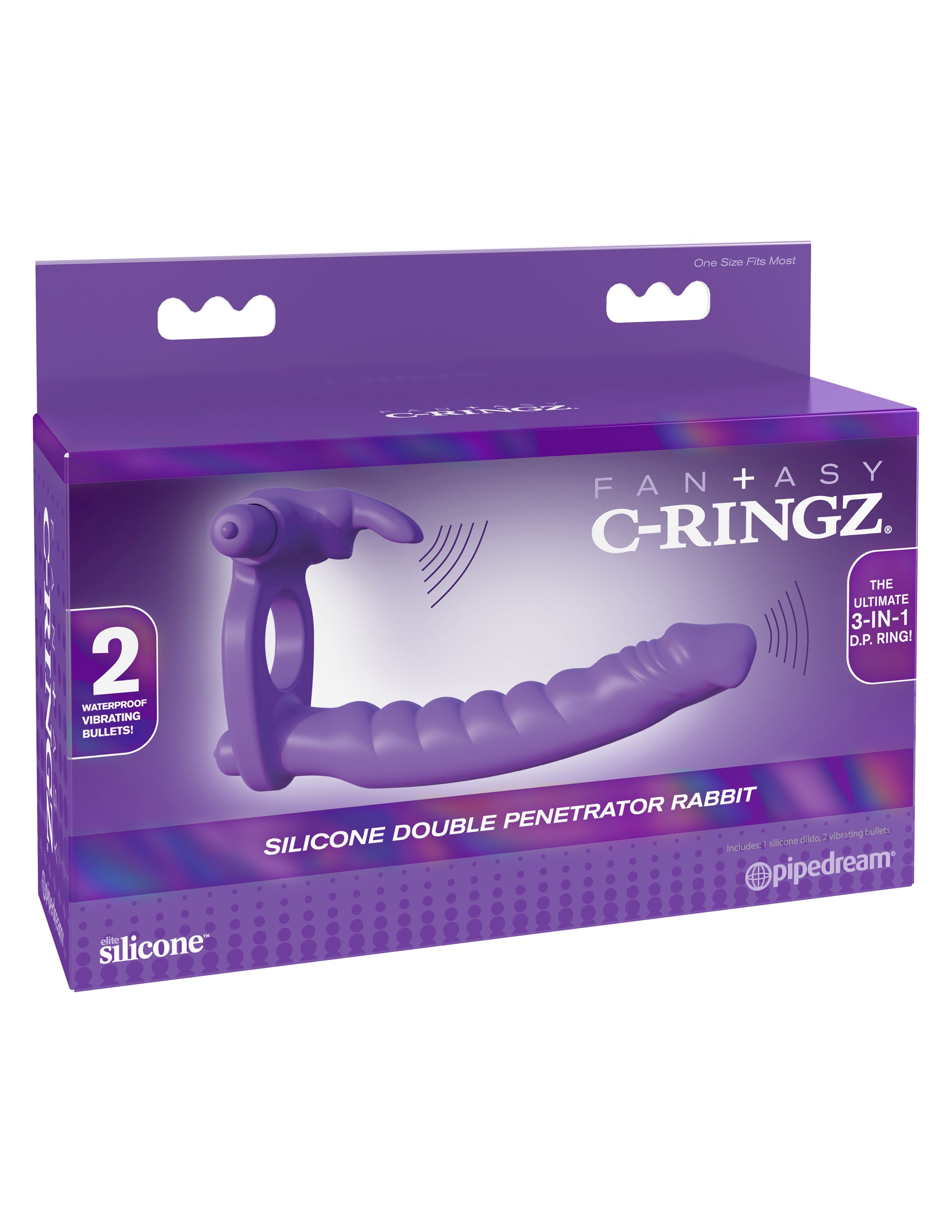 Fantasy C-Ringz - Silicone Double Penetrator Rabbit