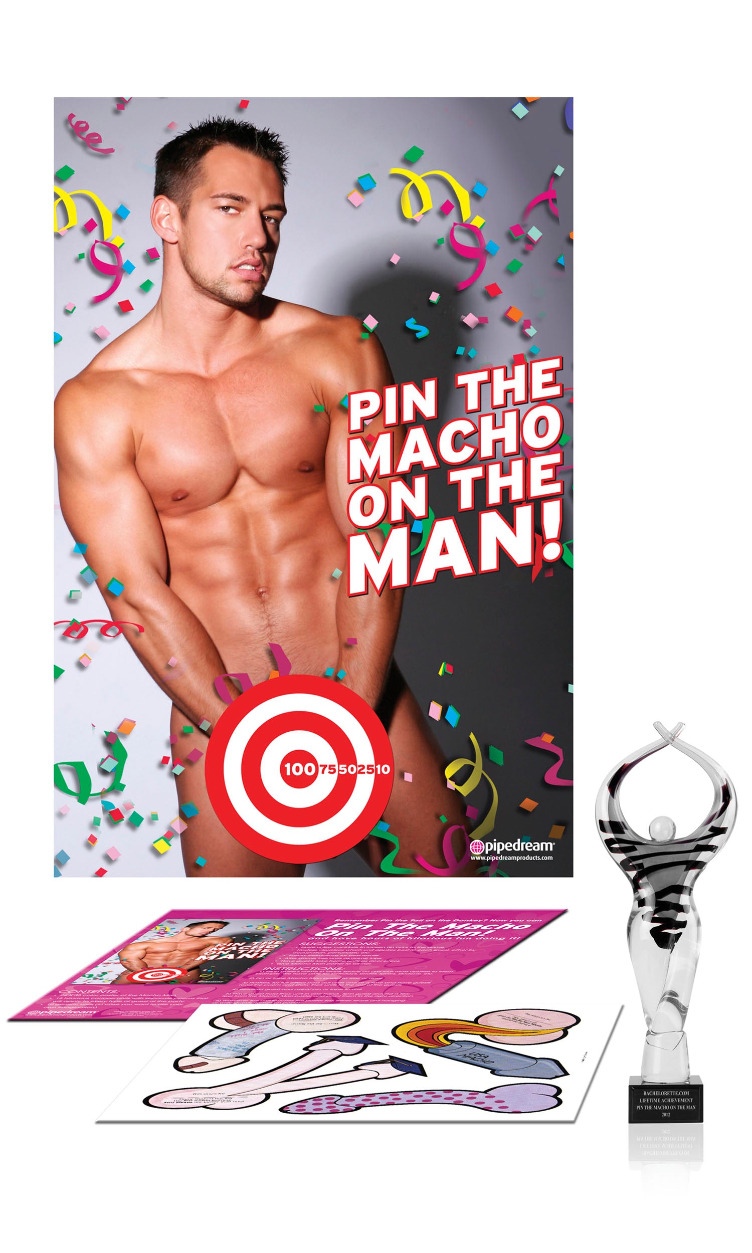 Bachelorette Party Favors - Pin The Macho On The Man®