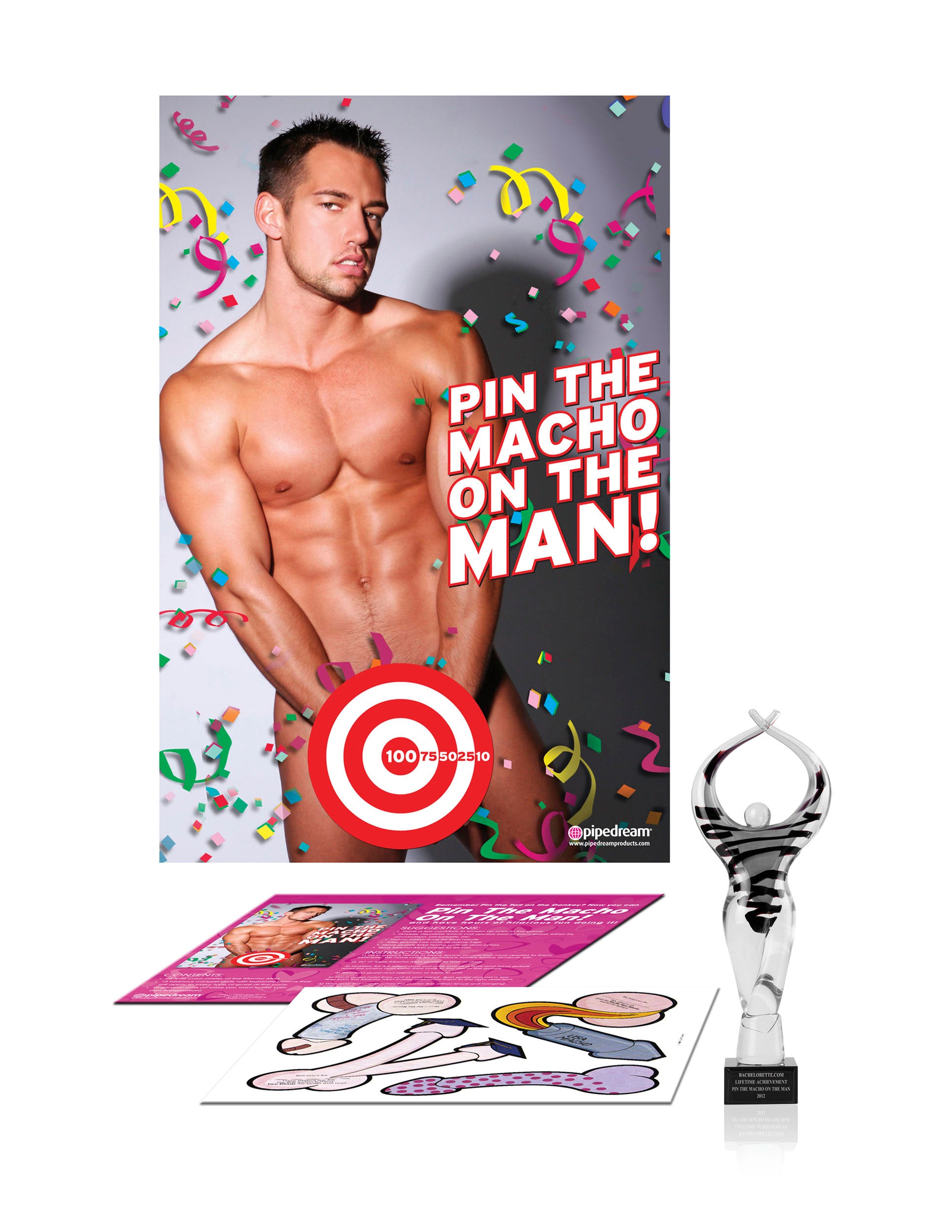 Bachelorette Party Favors - Pin The Macho On The Man®
