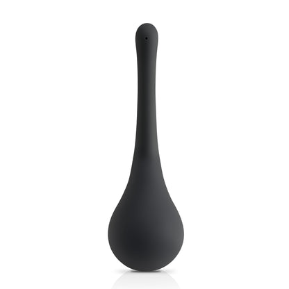 Black silicone douche with on a white background