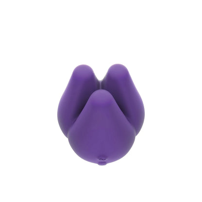 Experience the JIMMYJANE® Pure UV Adult Toys Sanitizer and Love Pods™ Tre Clitoral Vibrator Bundle—featuring a smooth, purple, abstract design with three peaks, perfect as a centerpiece and mood light.