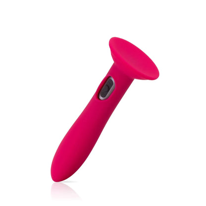 The JIMMYJANE® Chroma™Sleeve 1 is a pink silicone personal massager with a flared end, side button control, and a hands-free suction cup for added convenience.