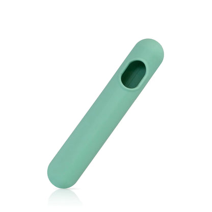 The JIMMYJANE® Chroma™ Sleeve 3 is a light green, cylindrical silicone sleeve with an oval opening, designed to fit a bullet vibrator, shown on a white background.