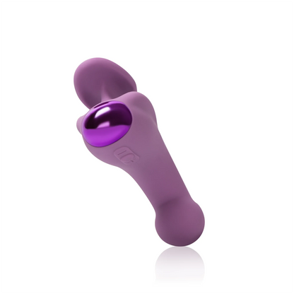 The JIMMYJANE® Curved Gripp™ is a purple silicone personal massager with a shiny metallic accent, designed for clitoral stimulation, shown against a white background.