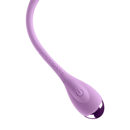 The Form 2® Kegel Trainer by JIMMYJANE® is a purple, flexible personal massager with dual vibrating motors and a power button, designed to help strengthen pelvic floor muscles.