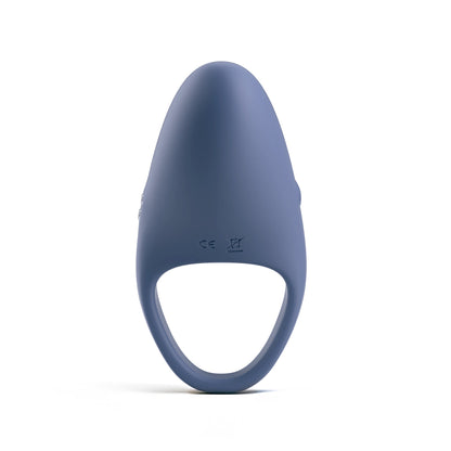 The JIMMYJANE® Tarvos™ with Remote is a blue silicone c-ring featuring an oval-shaped top for clitoral stimulation, shown upright on a plain white background.