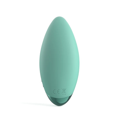 The JIMMYJANE® Form 3® Pro is a teal, smooth, oval-shaped lay-on vibrator with a matte finish that offers waterproof clitoral stimulation.