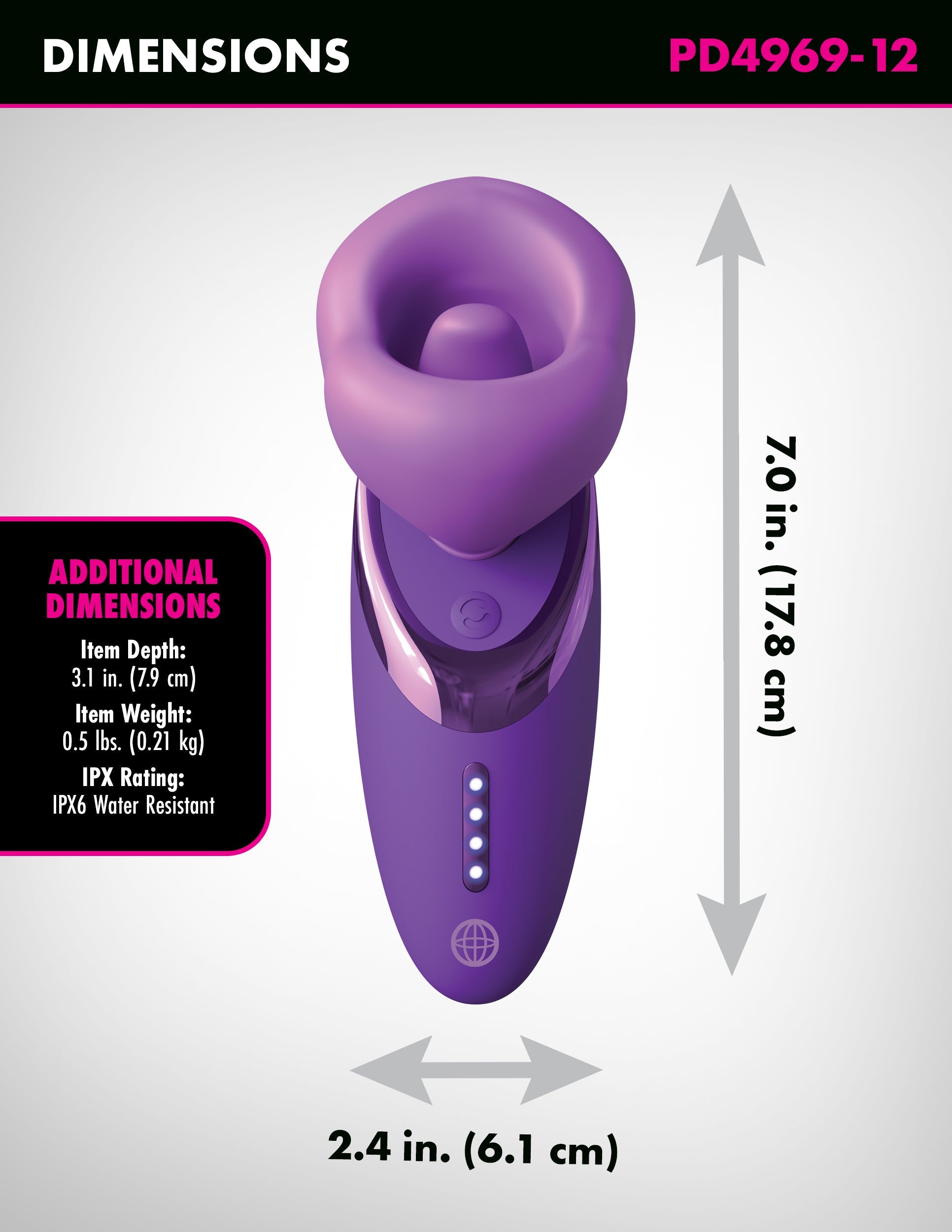 Pleasure Sucker Vibrator - Purple