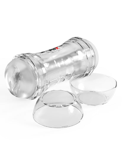Wet Pussies Super Flip-A-Pussy Over Self-Lubricating Dual-Ended Stroker - Frosted