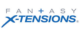 Logo of Fantasy X-Tensions with a blue and gray color scheme.
