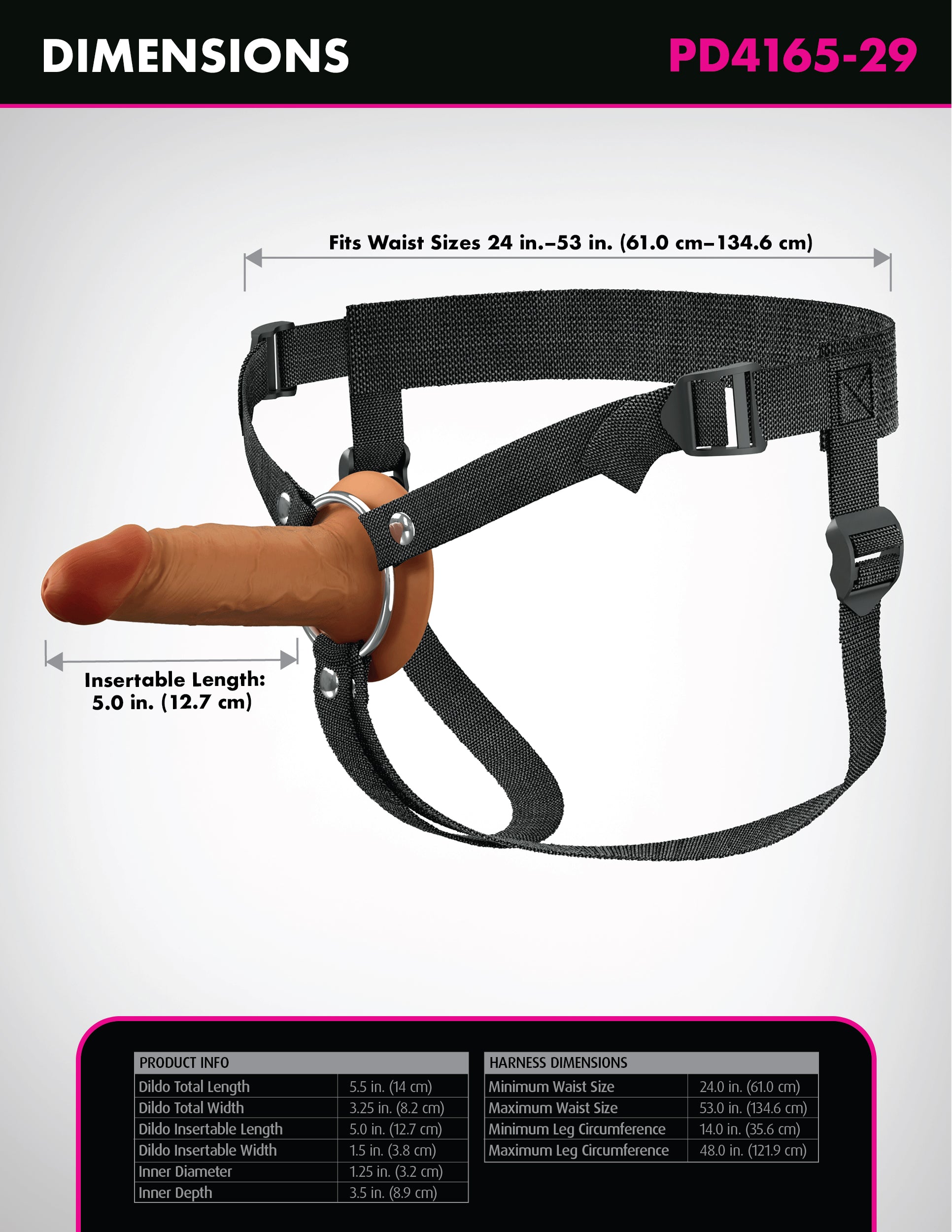 5" Hollow Silicone Strap-On