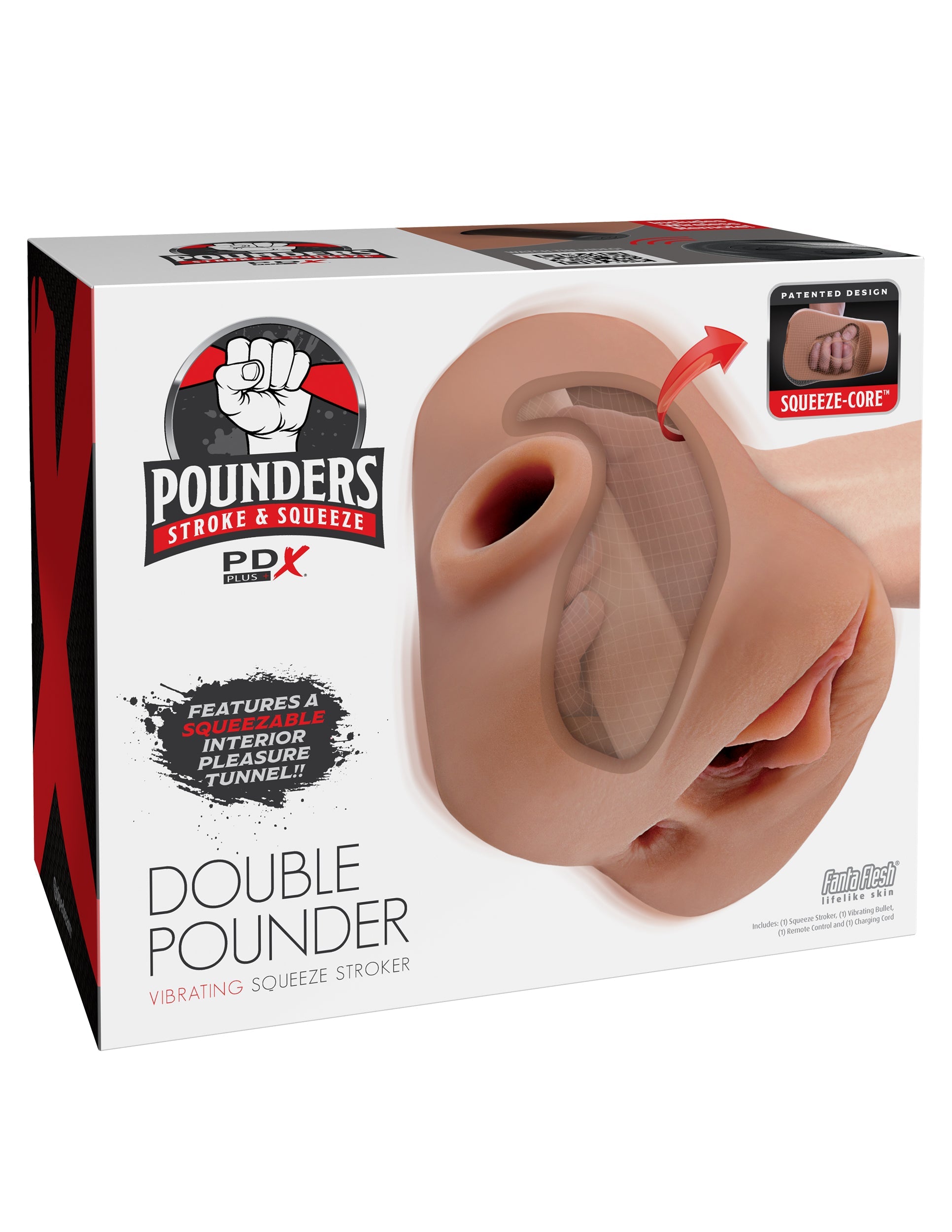 Double Pounder Vibrating Squeeze Stroker