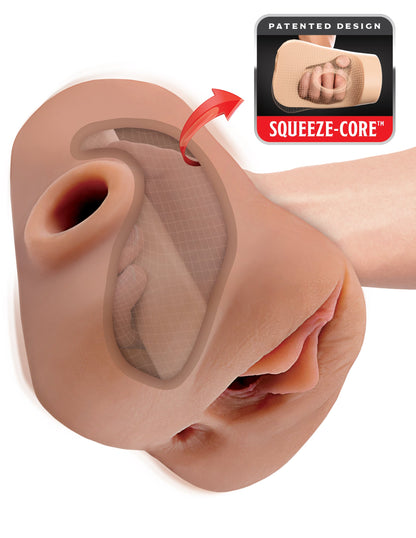 Double Pounder Vibrating Squeeze Stroker